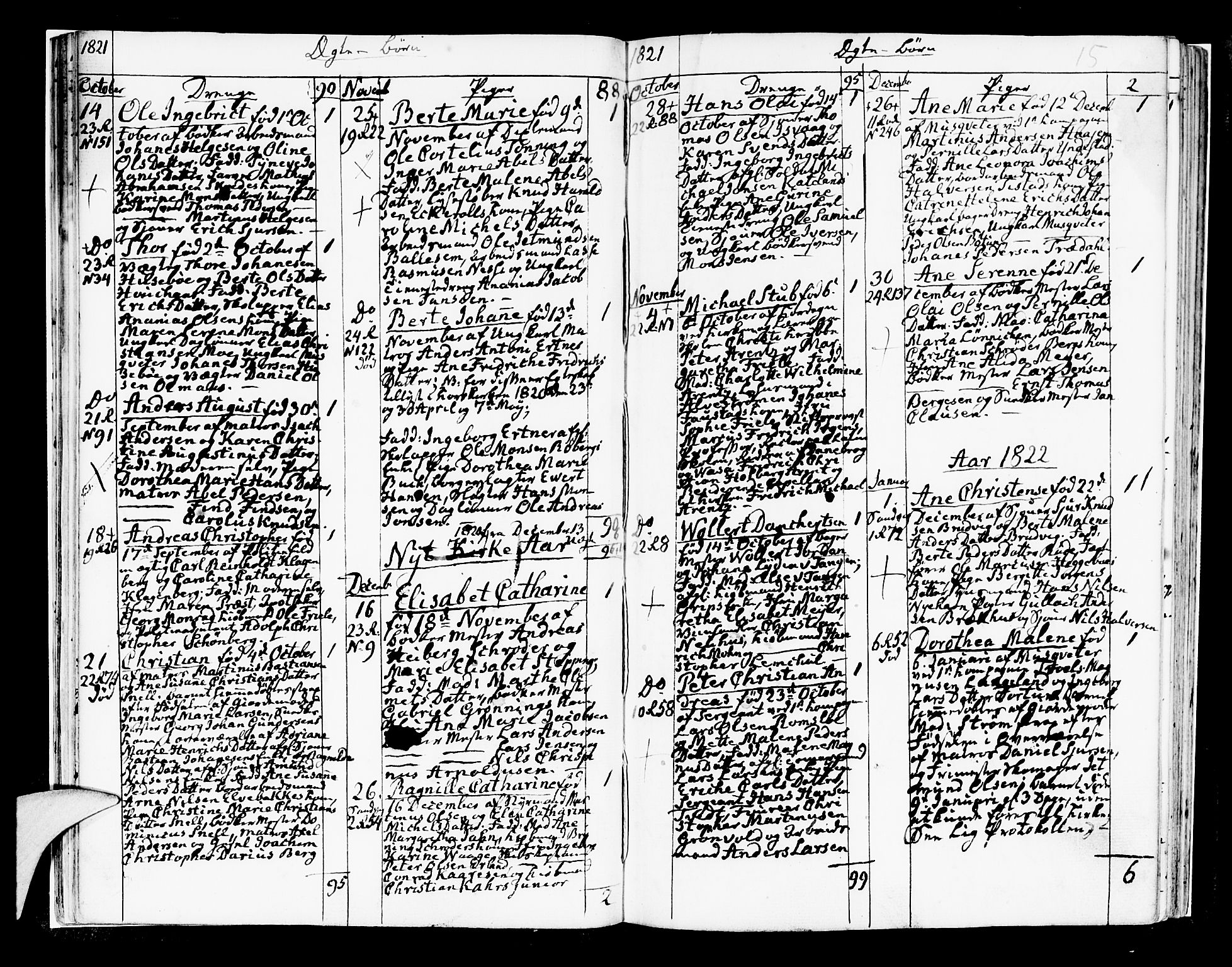 Korskirken sokneprestembete, SAB/A-76101/H/Hab: Parish register (copy) no. A 4, 1820-1832, p. 15