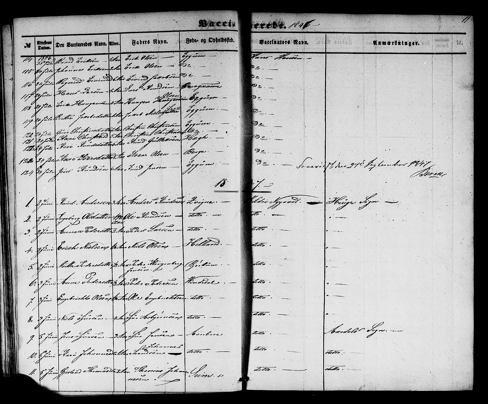 Lærdal sokneprestembete, SAB/A-81201: Parish register (official) no. A 19, 1845-1867, p. 11