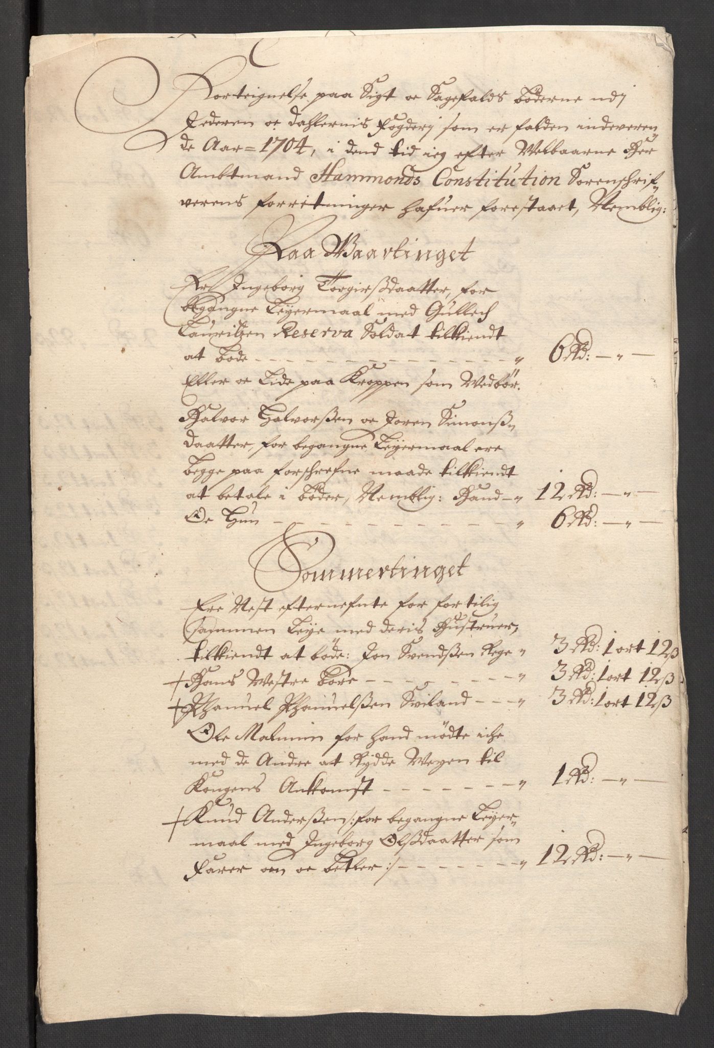 Rentekammeret inntil 1814, Reviderte regnskaper, Fogderegnskap, AV/RA-EA-4092/R46/L2732: Fogderegnskap Jæren og Dalane, 1703-1704, p. 100