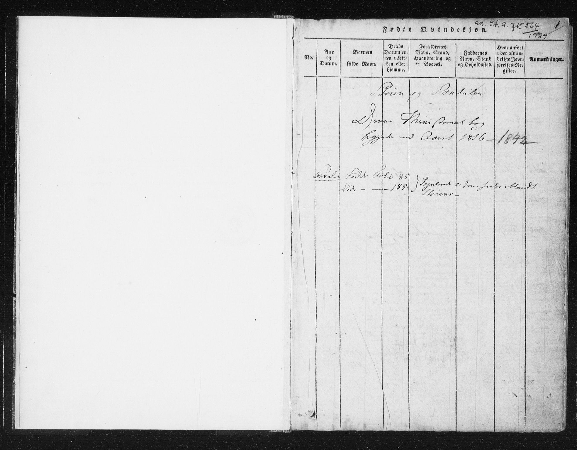 Ministerialprotokoller, klokkerbøker og fødselsregistre - Sør-Trøndelag, SAT/A-1456/687/L0996: Parish register (official) no. 687A04, 1816-1842, p. 1