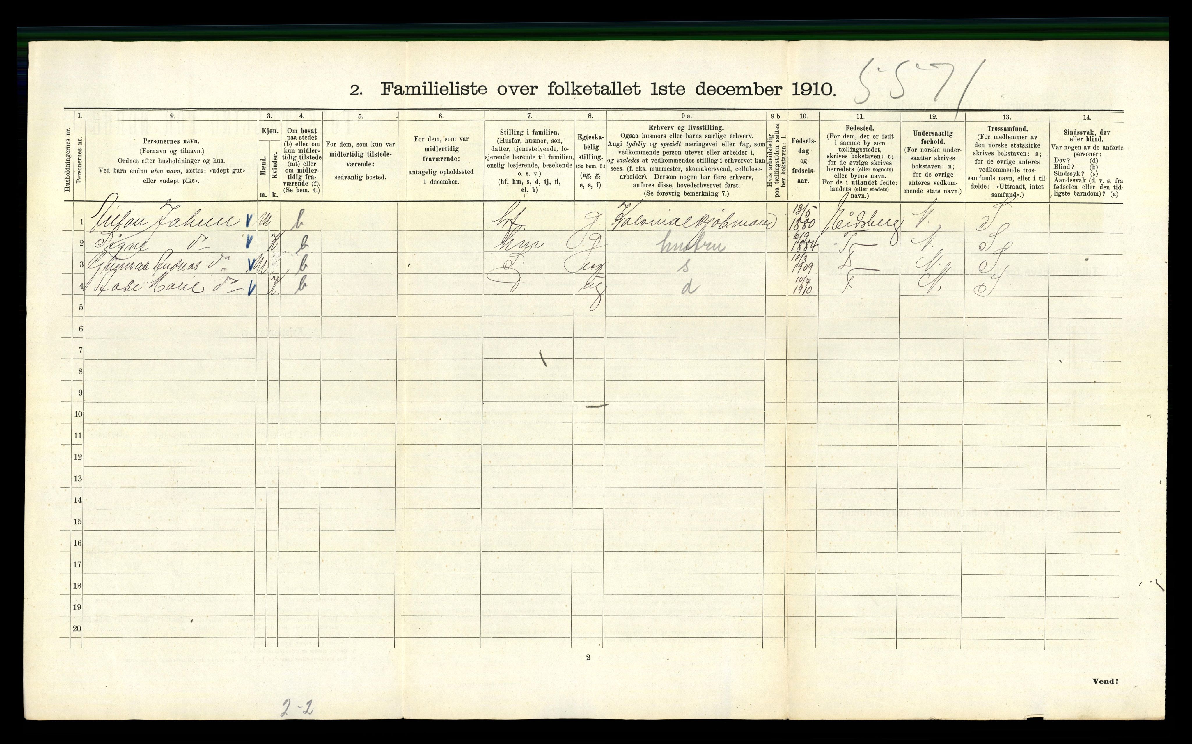 RA, 1910 census for Kristiania, 1910, p. 39920