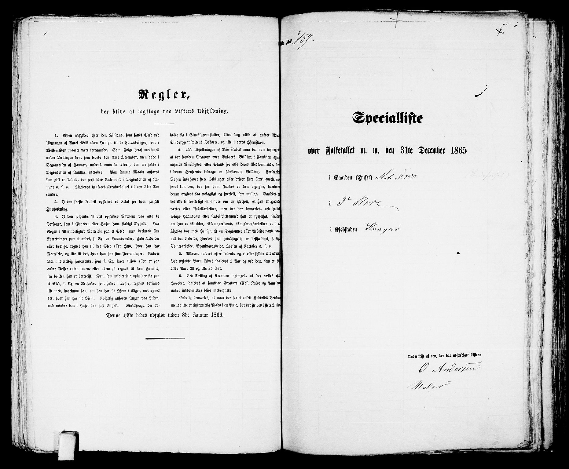 RA, 1865 census for Kragerø/Kragerø, 1865, p. 324