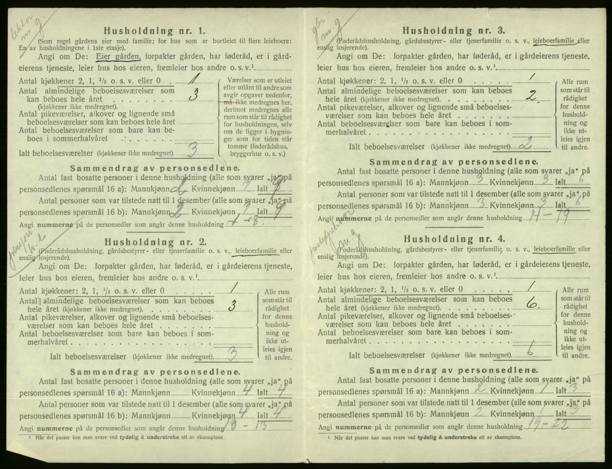 SAB, 1920 census for Voss, 1920, p. 552
