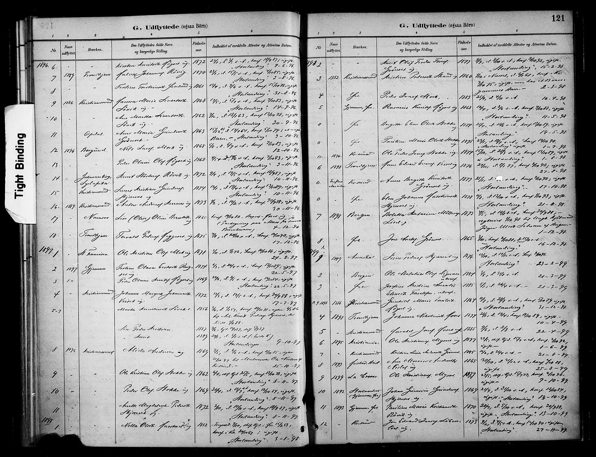 Ministerialprotokoller, klokkerbøker og fødselsregistre - Møre og Romsdal, SAT/A-1454/568/L0809: Parish register (official) no. 568A13, 1884-1900, p. 121