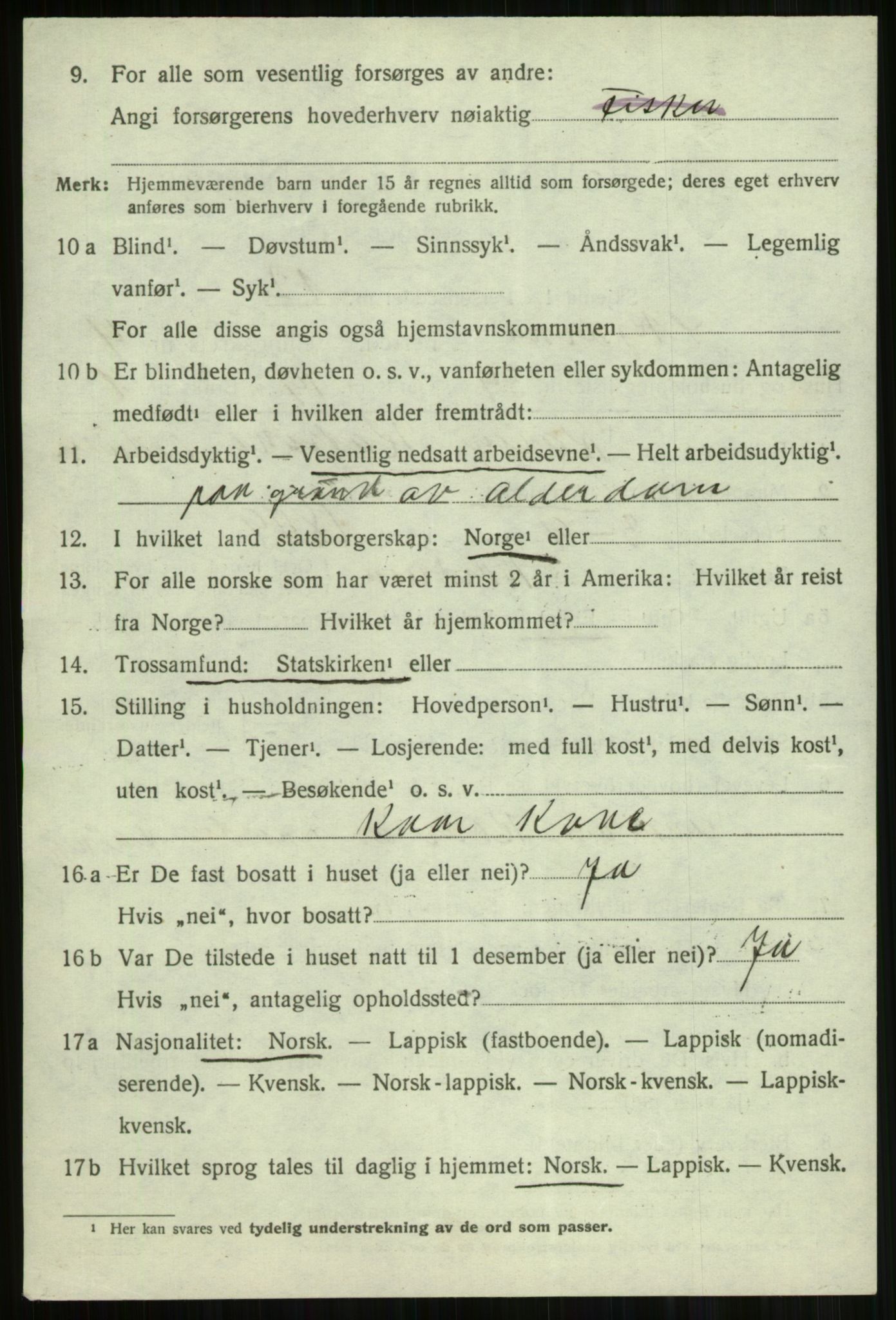 SATØ, 1920 census for Skjervøy, 1920, p. 2908