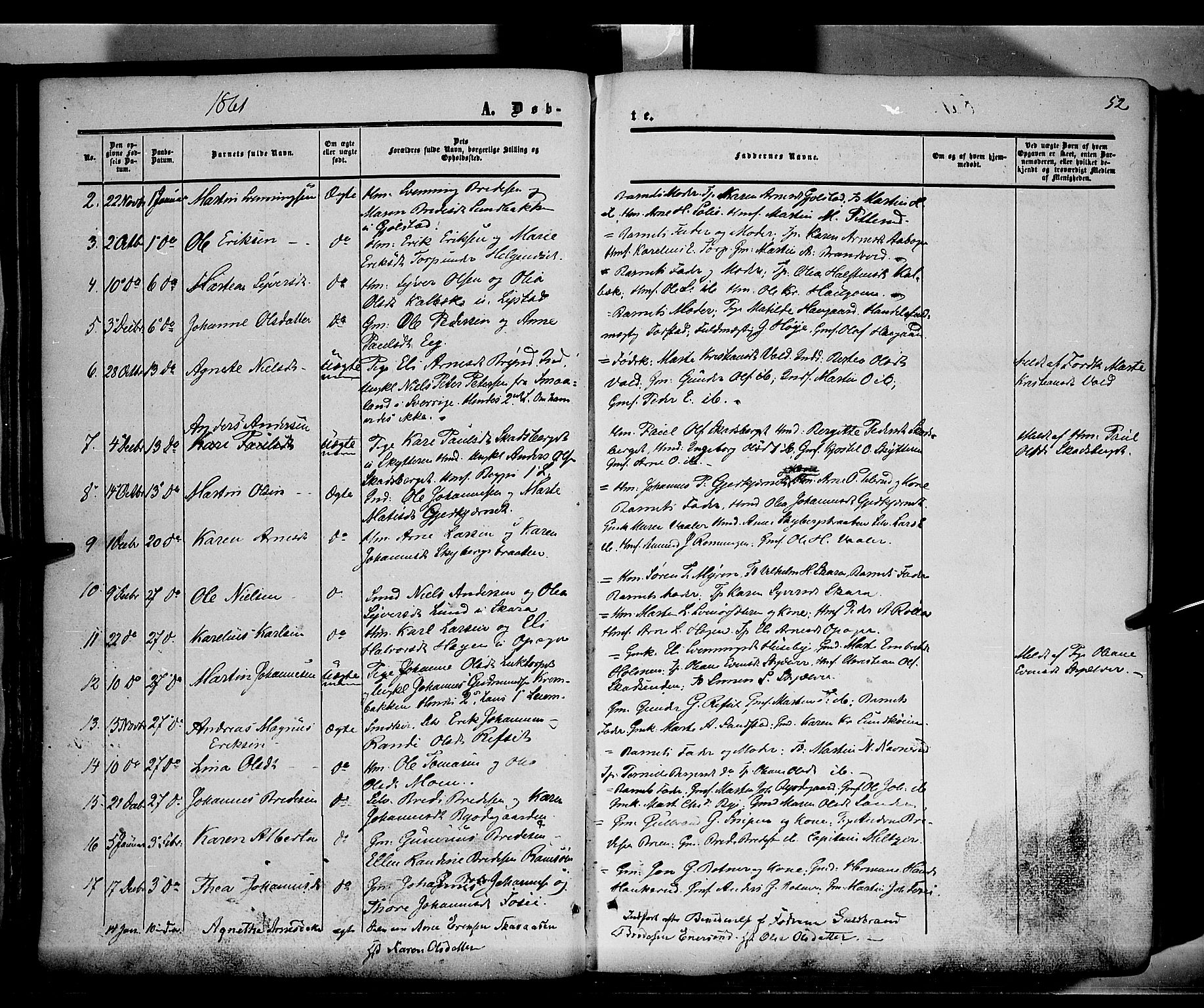 Grue prestekontor, SAH/PREST-036/H/Ha/Haa/L0009: Parish register (official) no. 9, 1859-1863, p. 52