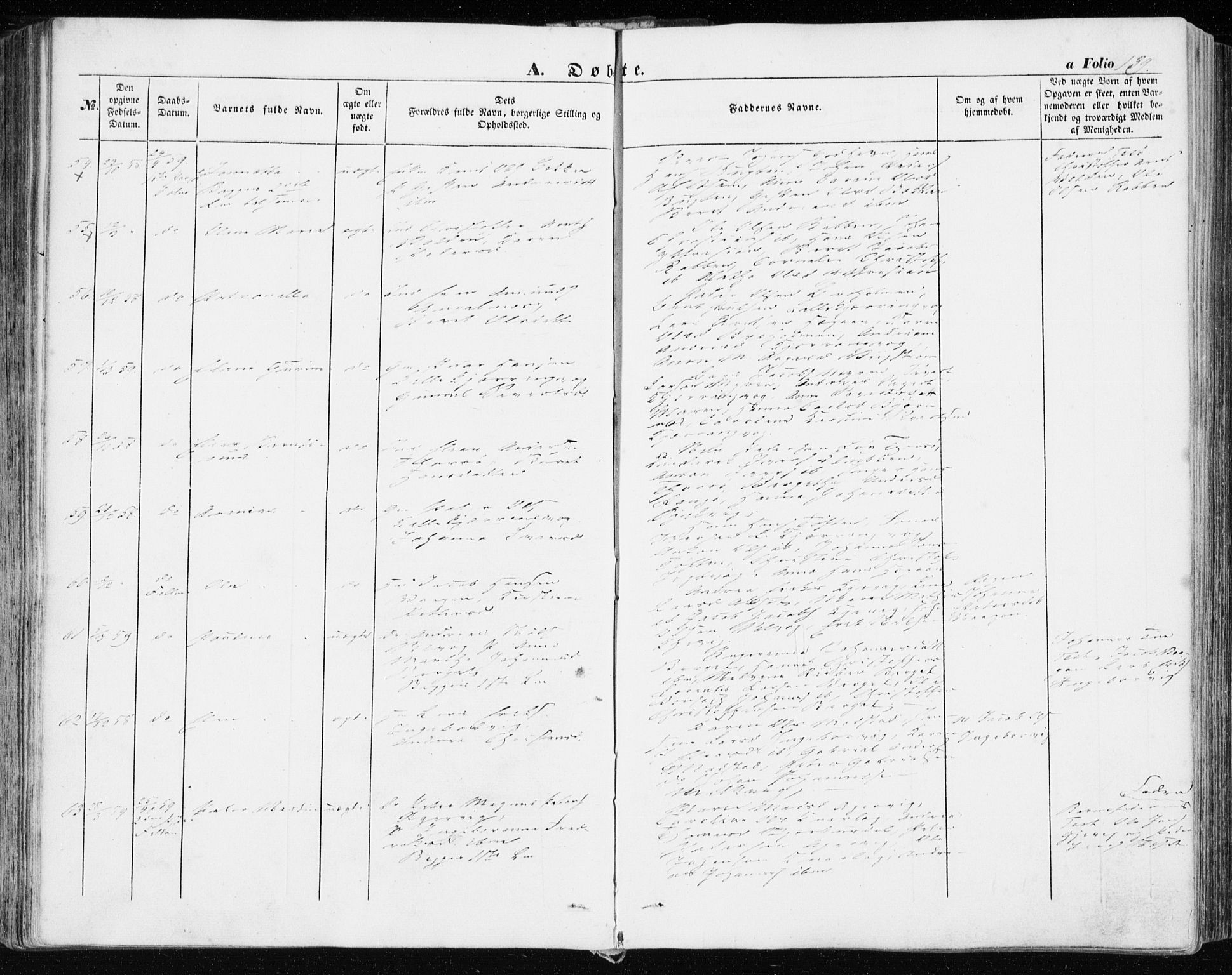Ministerialprotokoller, klokkerbøker og fødselsregistre - Sør-Trøndelag, SAT/A-1456/634/L0530: Parish register (official) no. 634A06, 1852-1860, p. 139