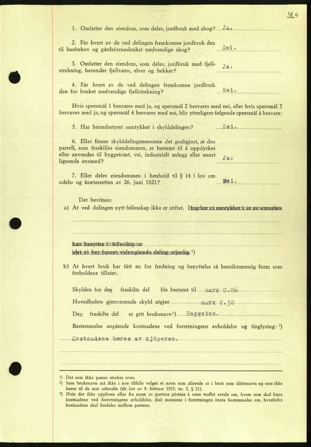 Nordmøre sorenskriveri, AV/SAT-A-4132/1/2/2Ca: Mortgage book no. A95, 1943-1943, Diary no: : 1394/1943