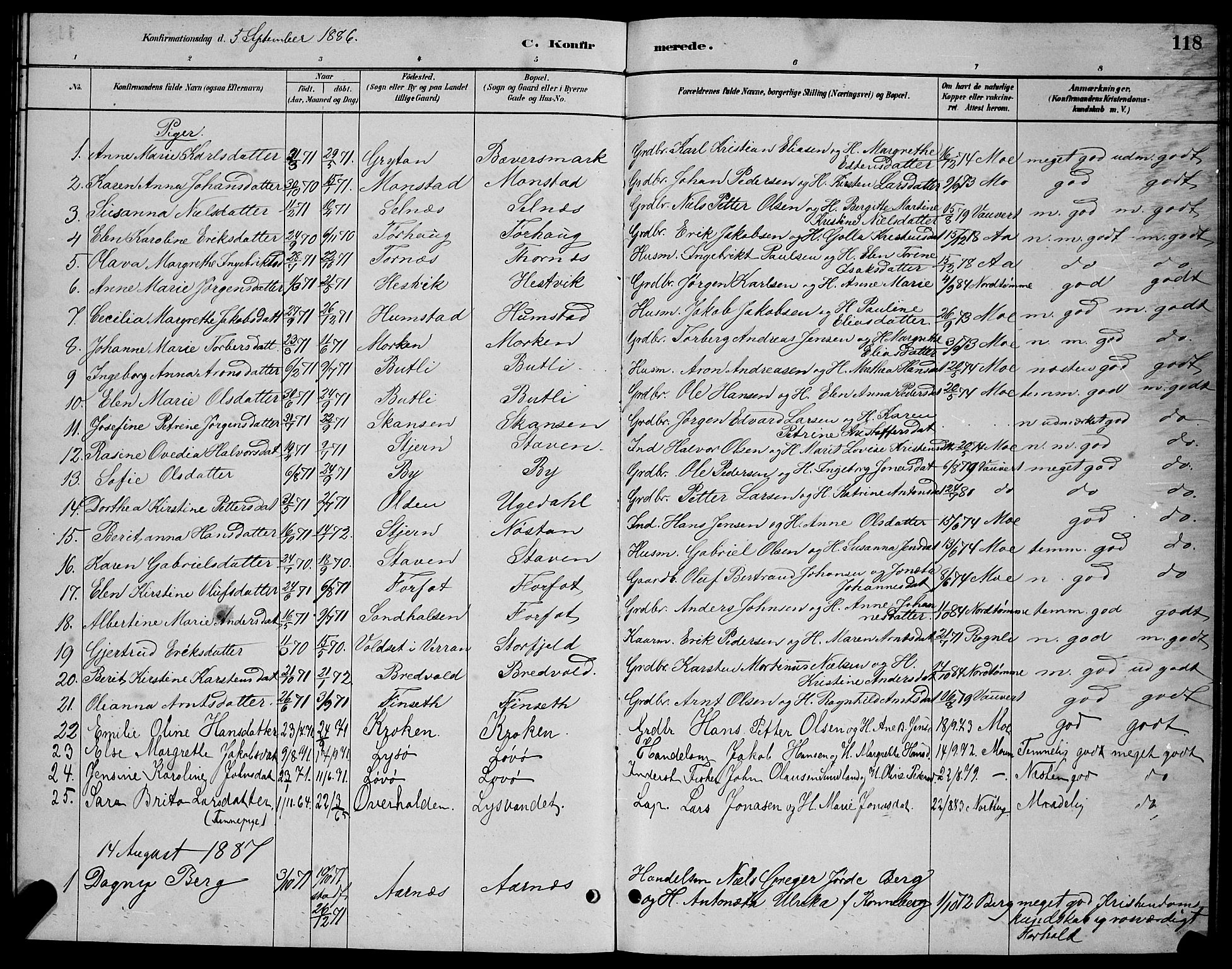 Ministerialprotokoller, klokkerbøker og fødselsregistre - Sør-Trøndelag, SAT/A-1456/655/L0687: Parish register (copy) no. 655C03, 1880-1898, p. 118