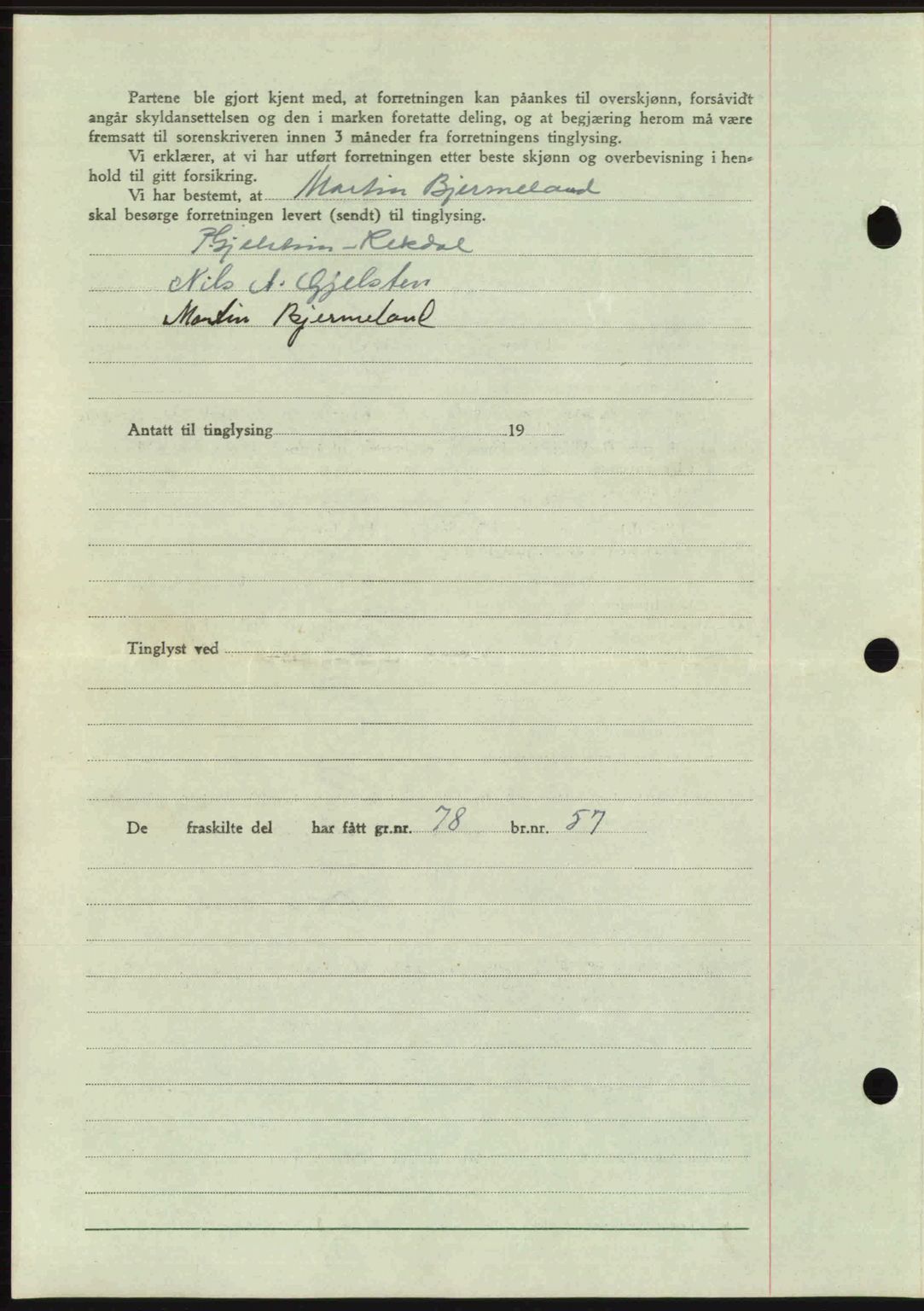 Romsdal sorenskriveri, AV/SAT-A-4149/1/2/2C: Mortgage book no. A20, 1946-1946, Diary no: : 1425/1946