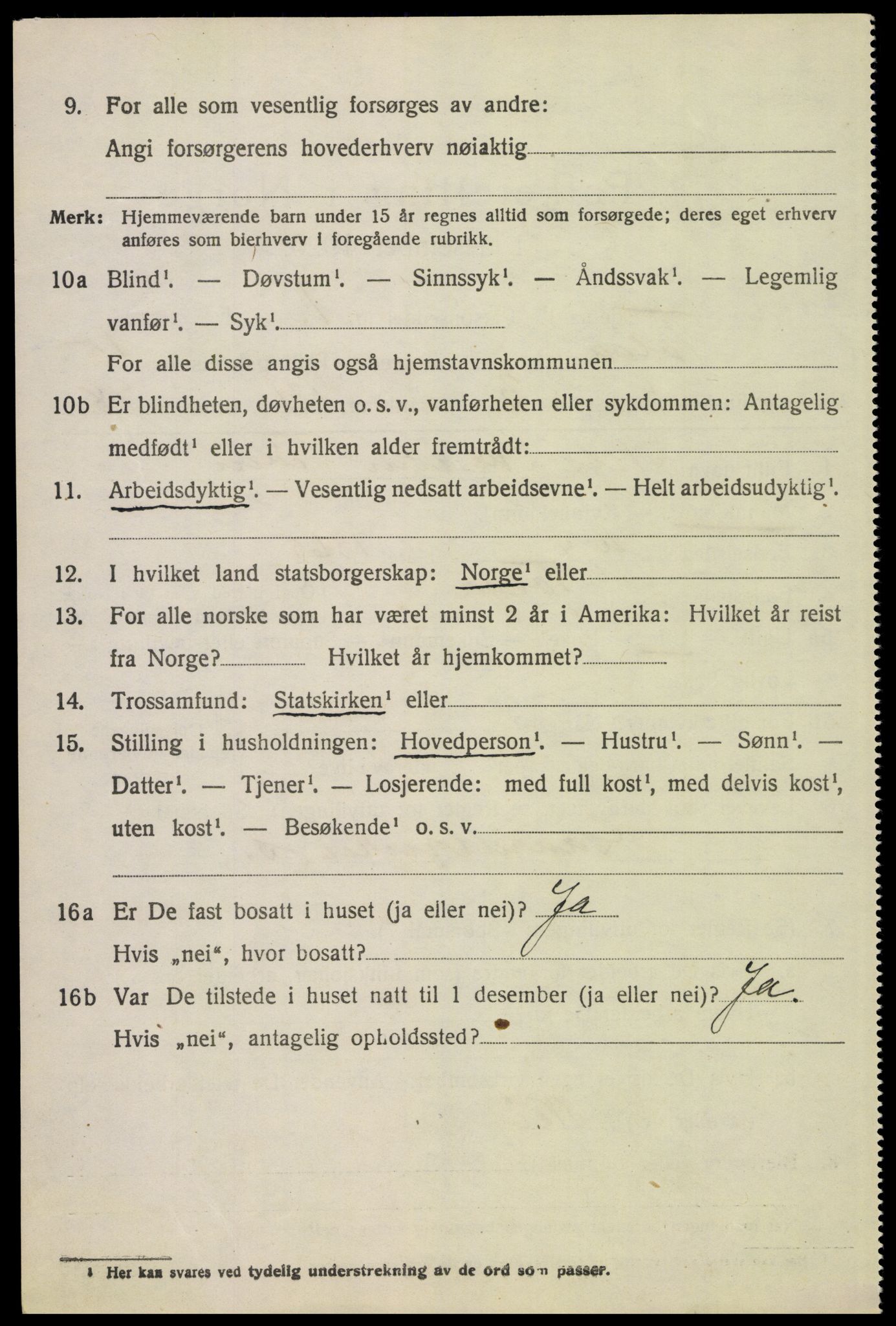 SAH, 1920 census for Tolga, 1920, p. 6894