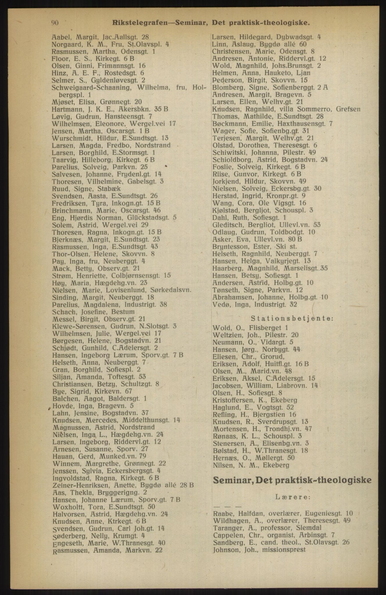 Kristiania/Oslo adressebok, PUBL/-, 1914, p. 90
