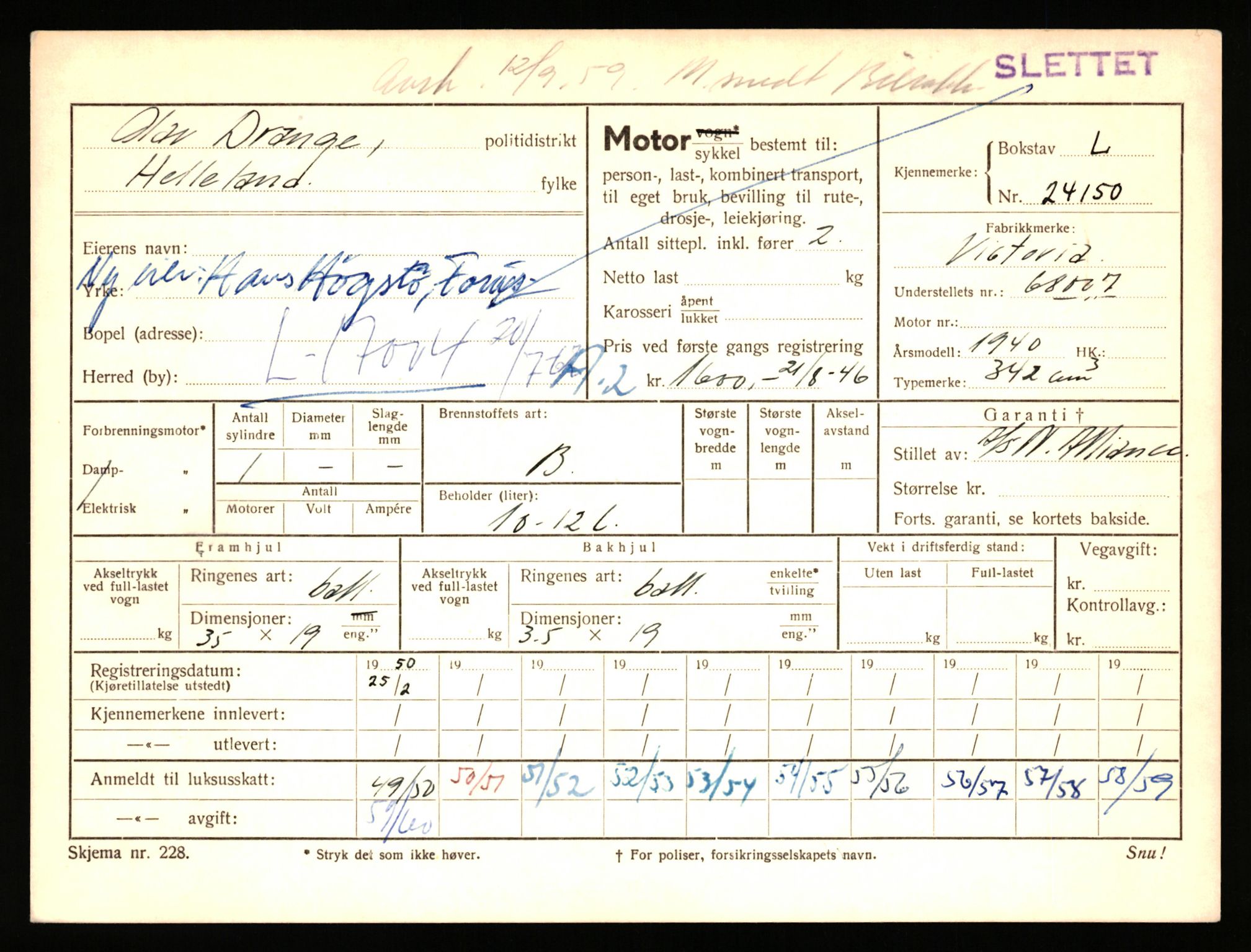 Stavanger trafikkstasjon, AV/SAST-A-101942/0/F/L0041: L-24000 - L-24599, 1930-1971, p. 529