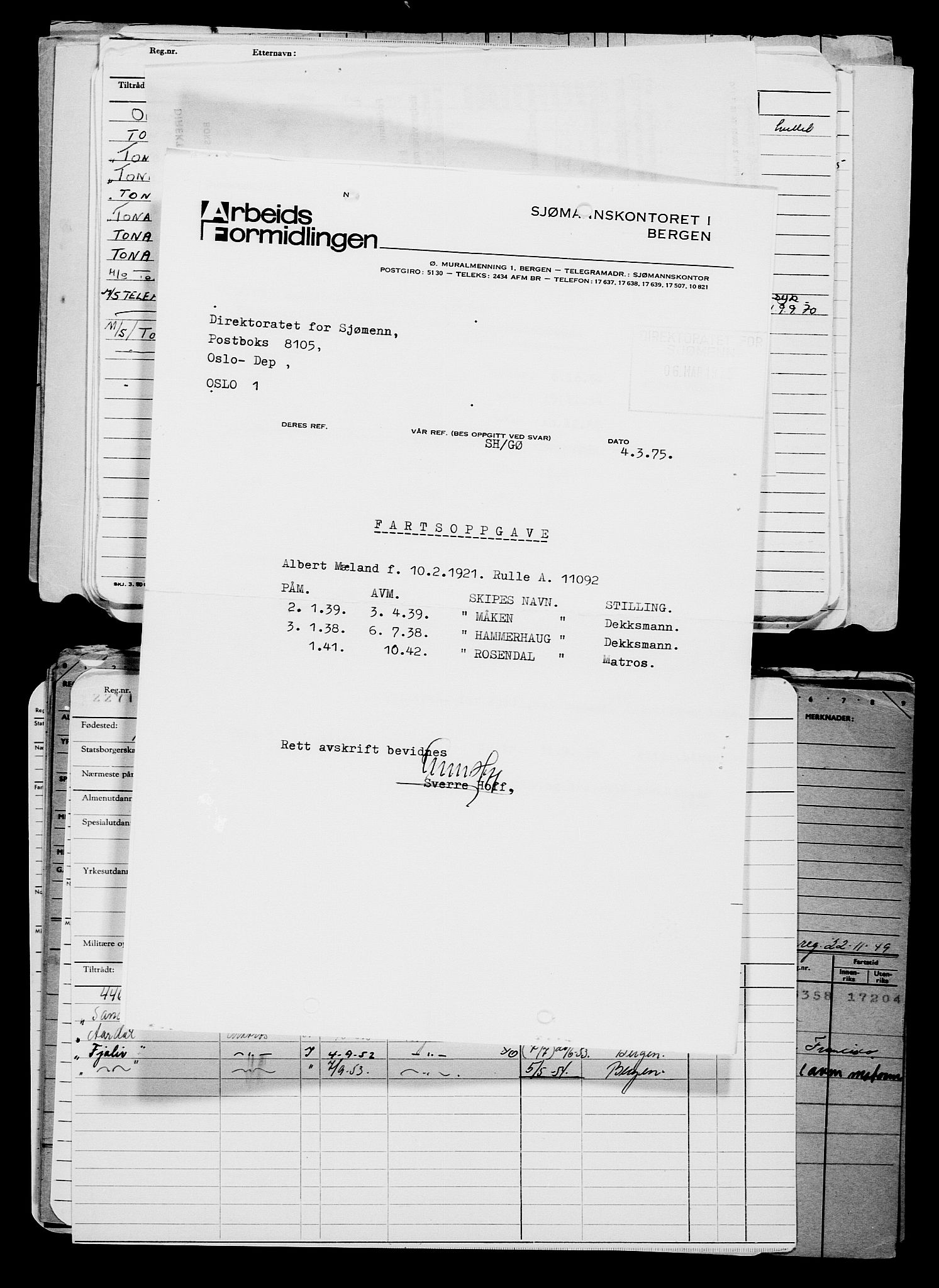 Direktoratet for sjømenn, AV/RA-S-3545/G/Gb/L0190: Hovedkort, 1921, p. 265