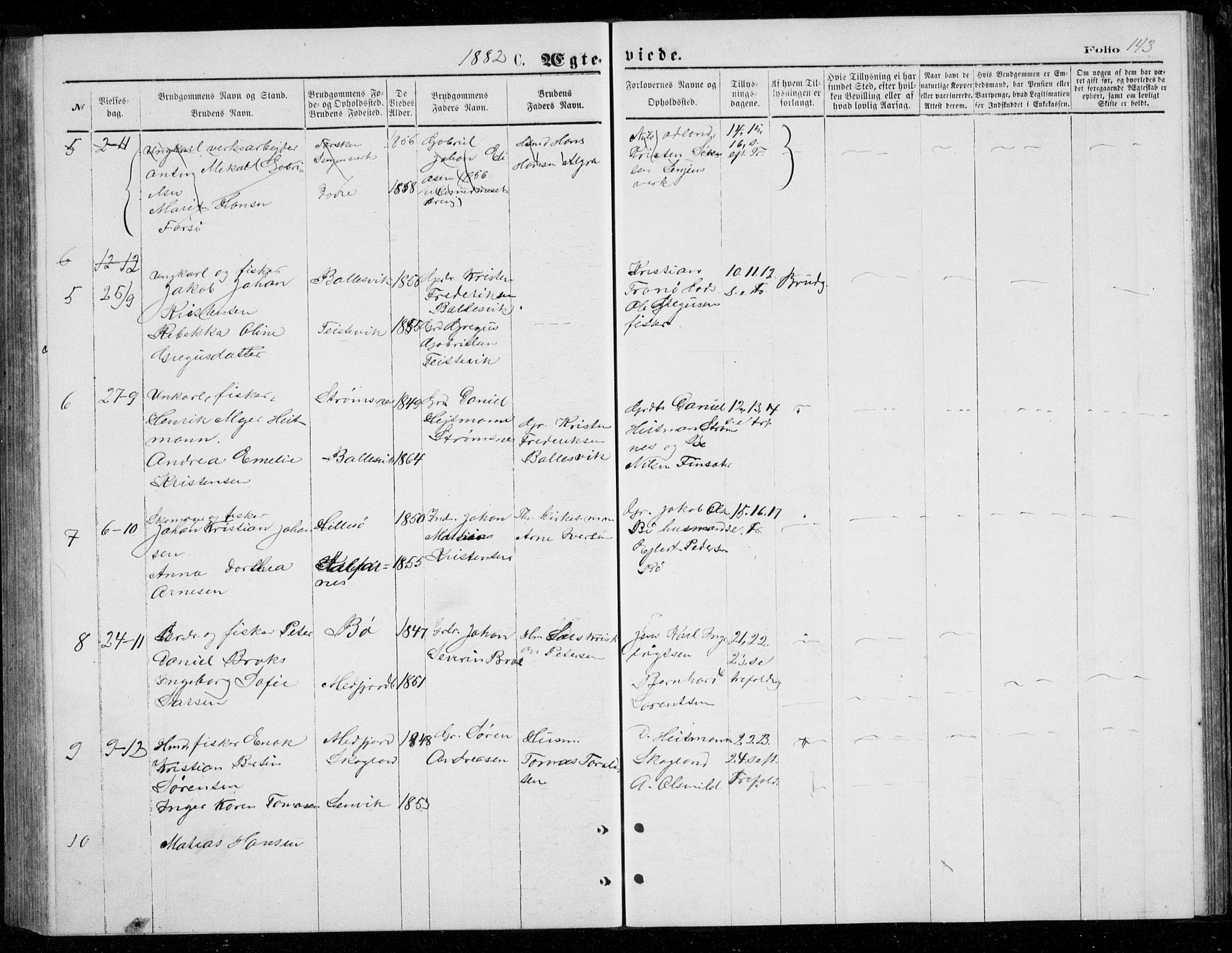 Berg sokneprestkontor, SATØ/S-1318/G/Ga/Gab/L0003klokker: Parish register (copy) no. 3, 1874-1886, p. 143