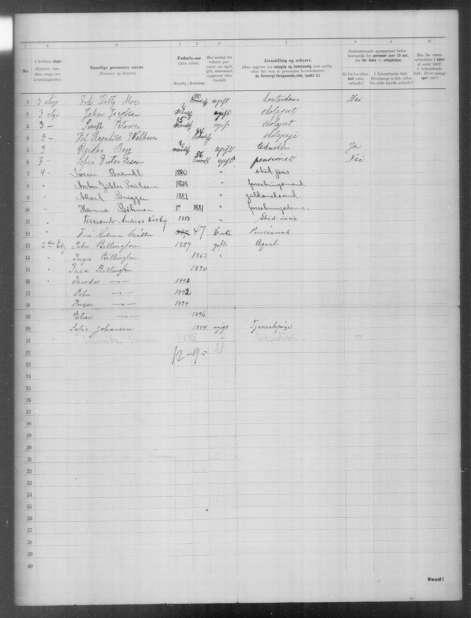 OBA, Municipal Census 1902 for Kristiania, 1902, p. 23522