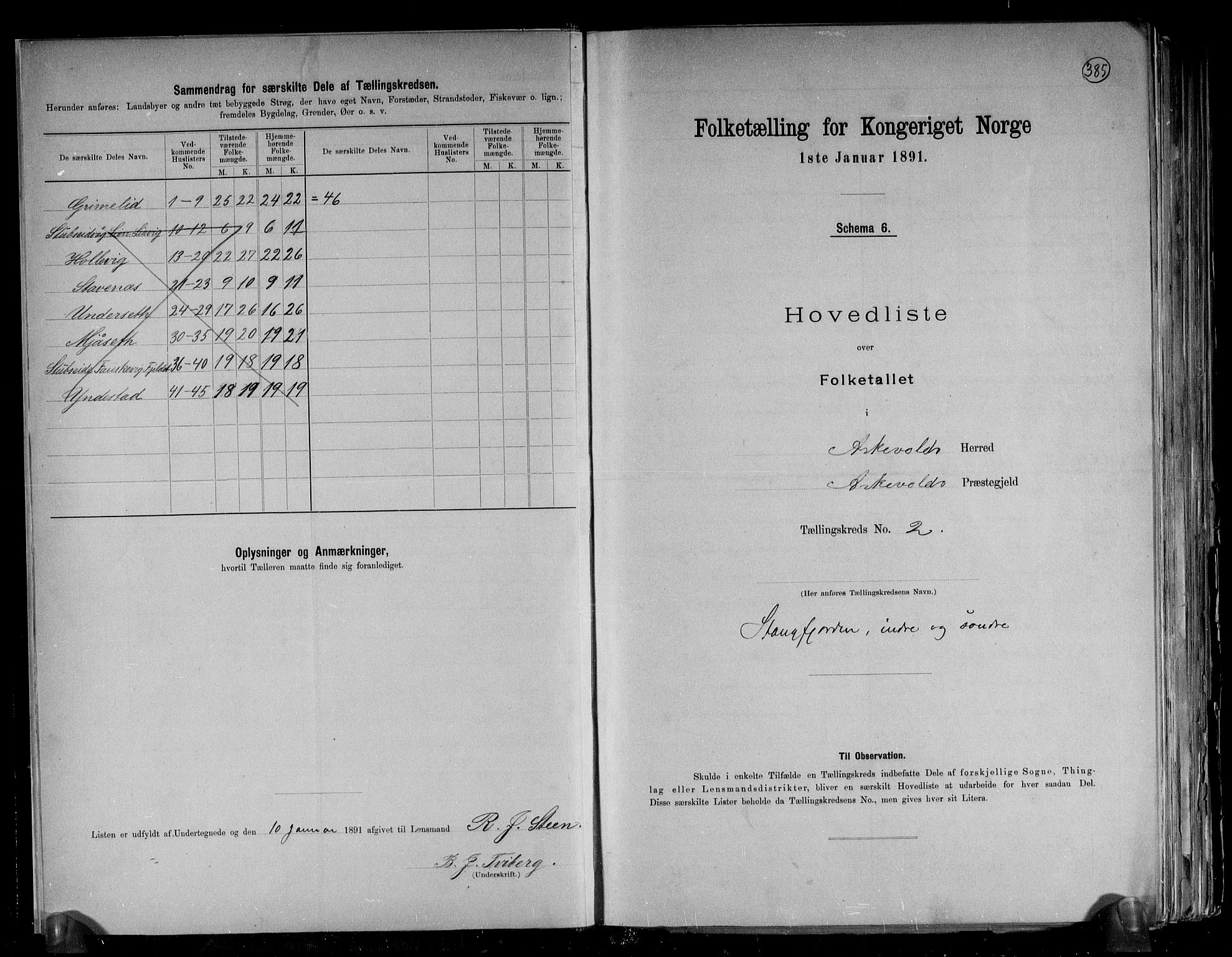 RA, 1891 census for 1428 Askvoll, 1891, p. 7