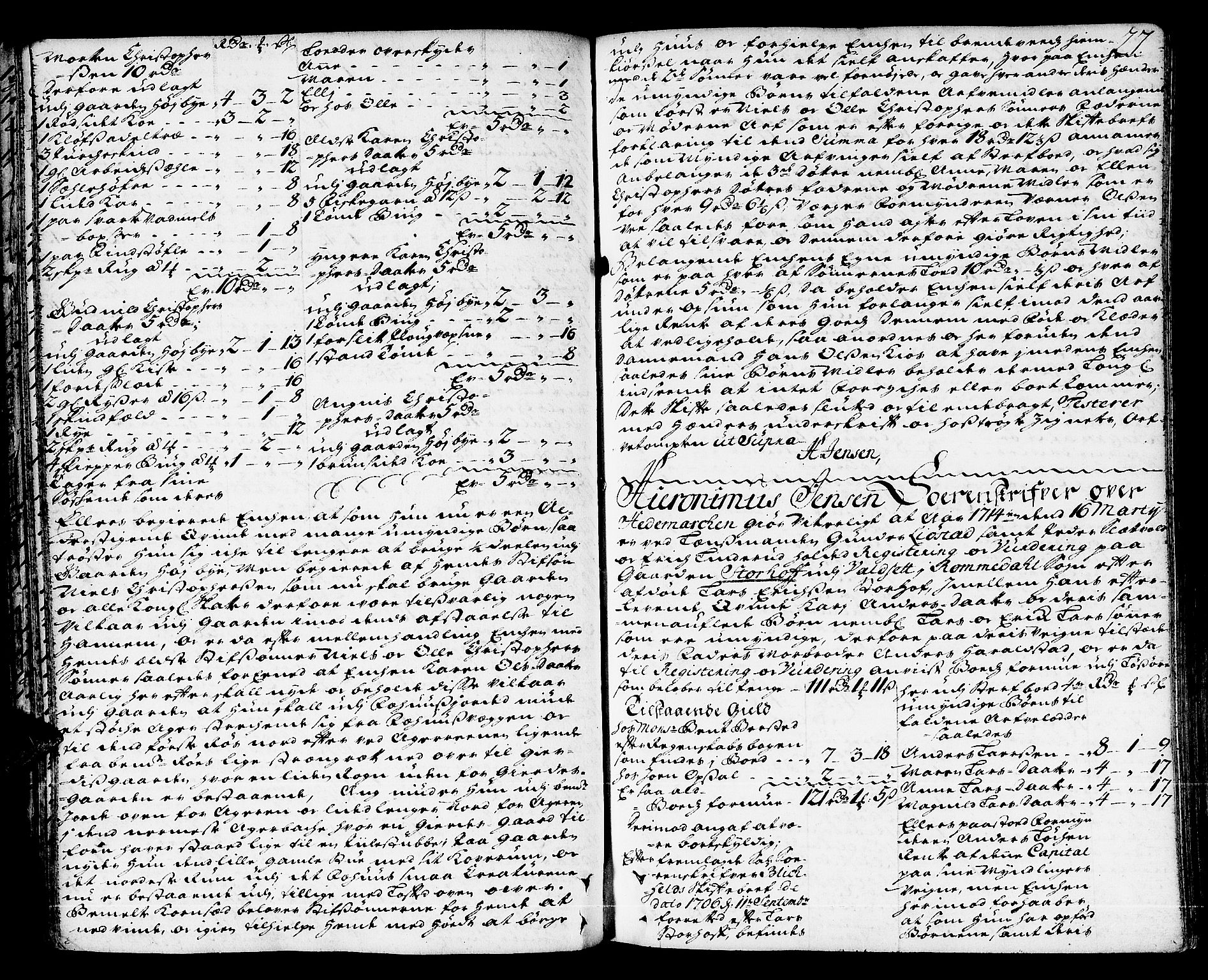 Hedemarken sorenskriveri, AV/SAH-TING-034/J/Ja/L0005: Skifteprotokoll, 1713-1721, p. 26b-27a