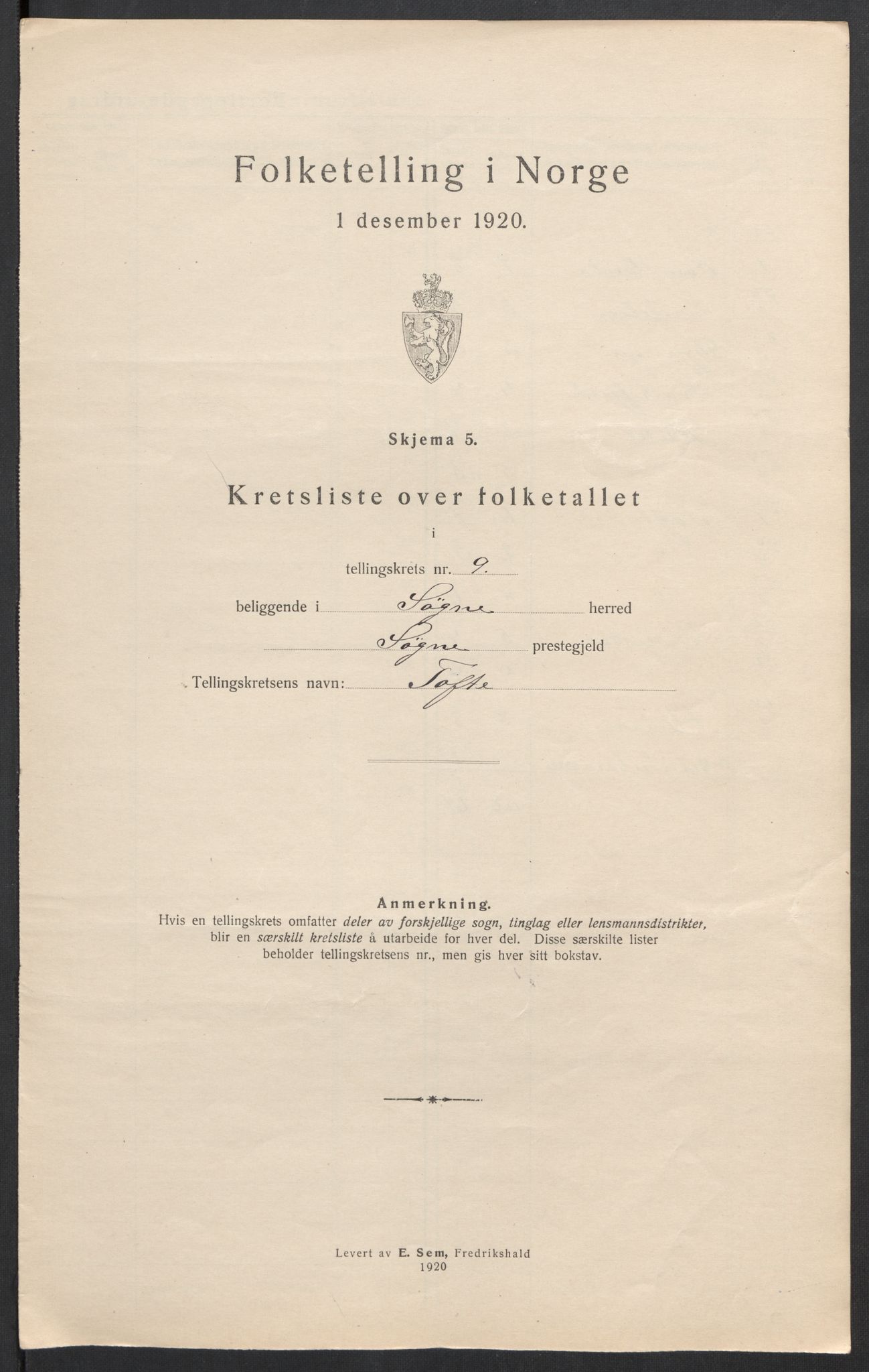 SAK, 1920 census for Søgne, 1920, p. 35