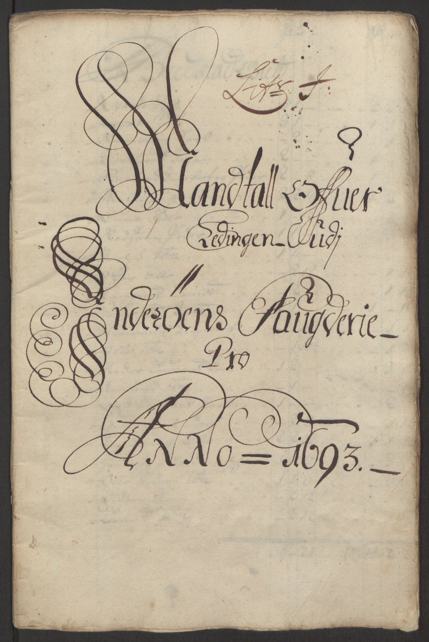 Rentekammeret inntil 1814, Reviderte regnskaper, Fogderegnskap, AV/RA-EA-4092/R63/L4308: Fogderegnskap Inderøy, 1692-1694, p. 478