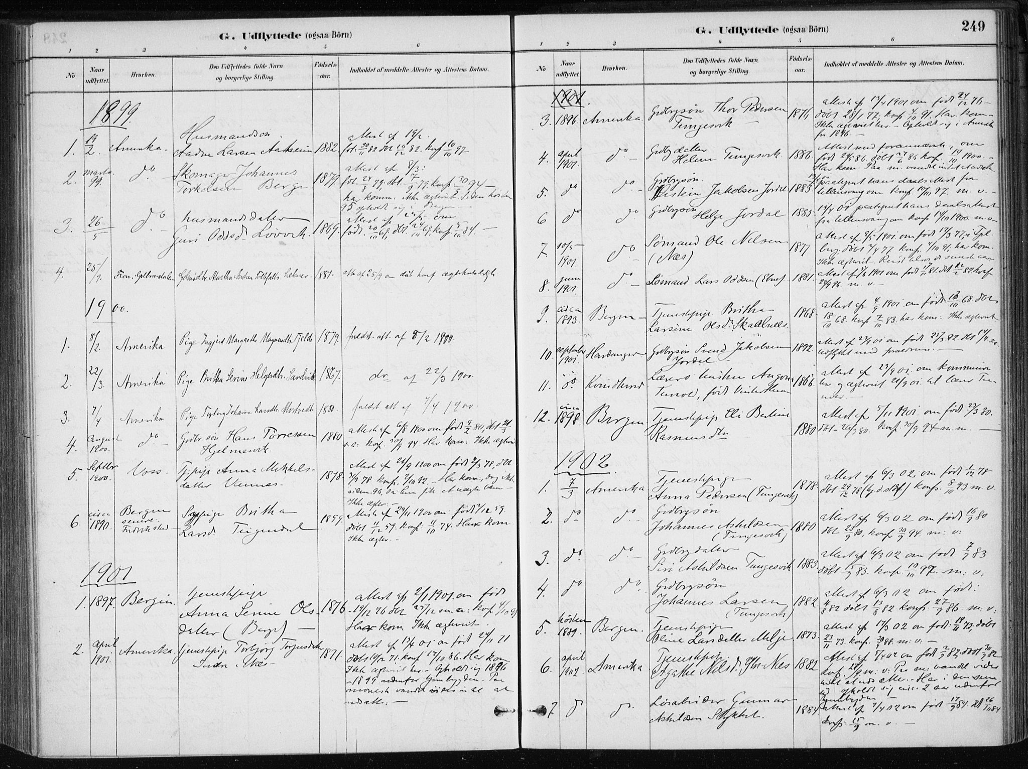 Skånevik sokneprestembete, AV/SAB-A-77801/H/Haa: Parish register (official) no. B 1, 1879-1914, p. 249