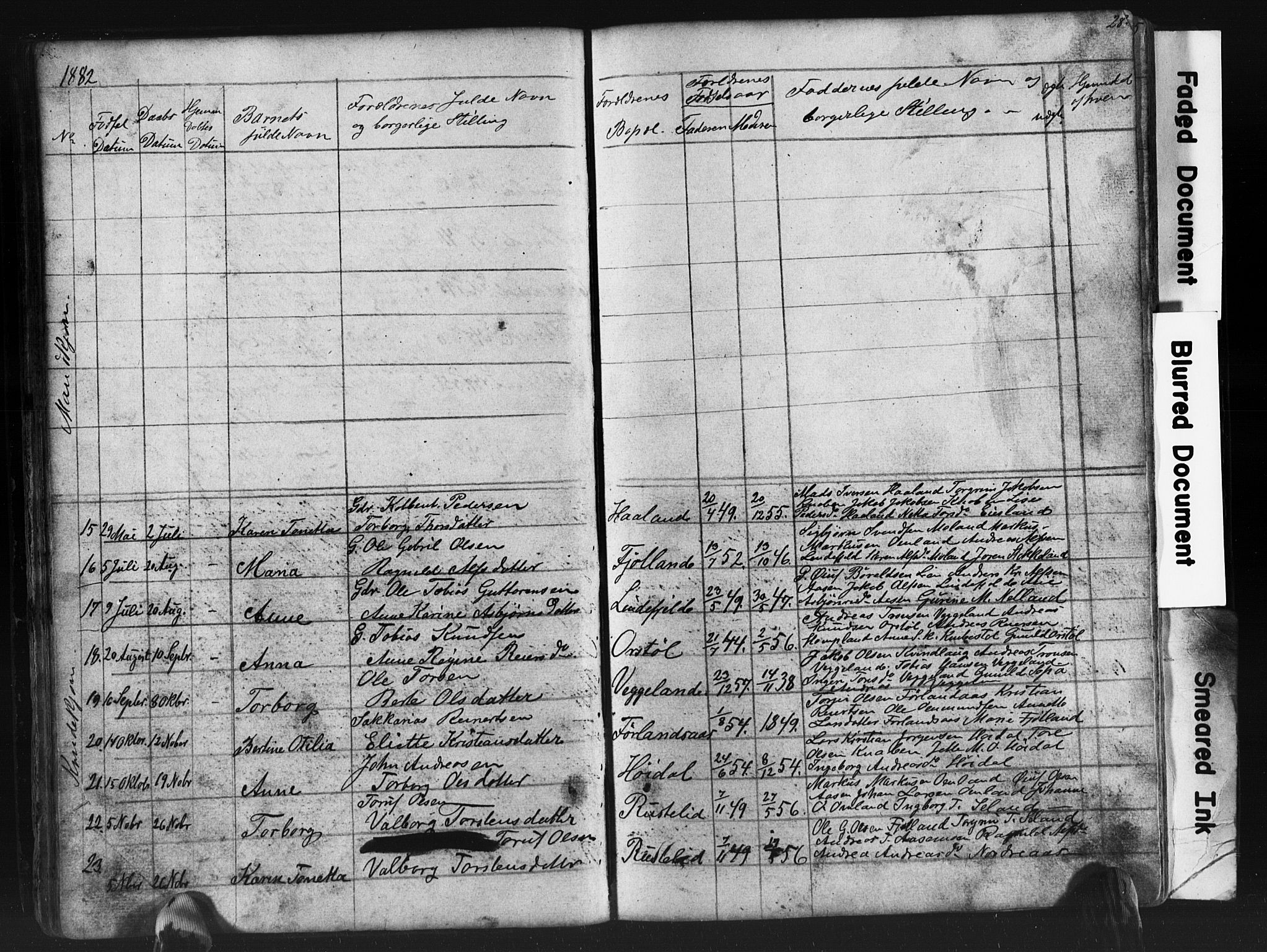 Fjotland sokneprestkontor, AV/SAK-1111-0010/F/Fb/L0003: Parish register (copy) no. B 3, 1872-1924, p. 28