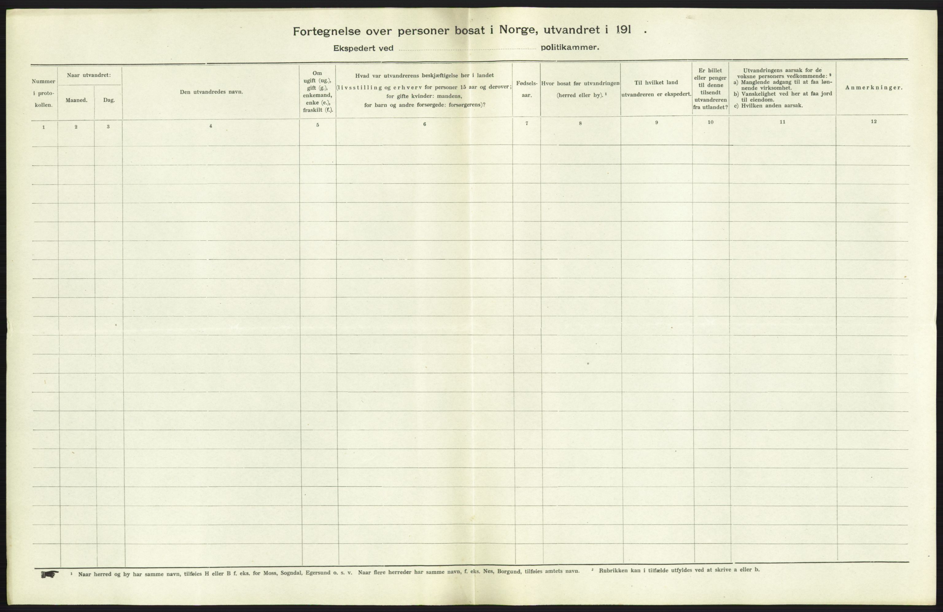 Nord-Jarlsberg politikammer, AV/SAKO-A-739/I/Ia/Iab/L0001: Emigrantprotokoll, 1912-1918, p. 33