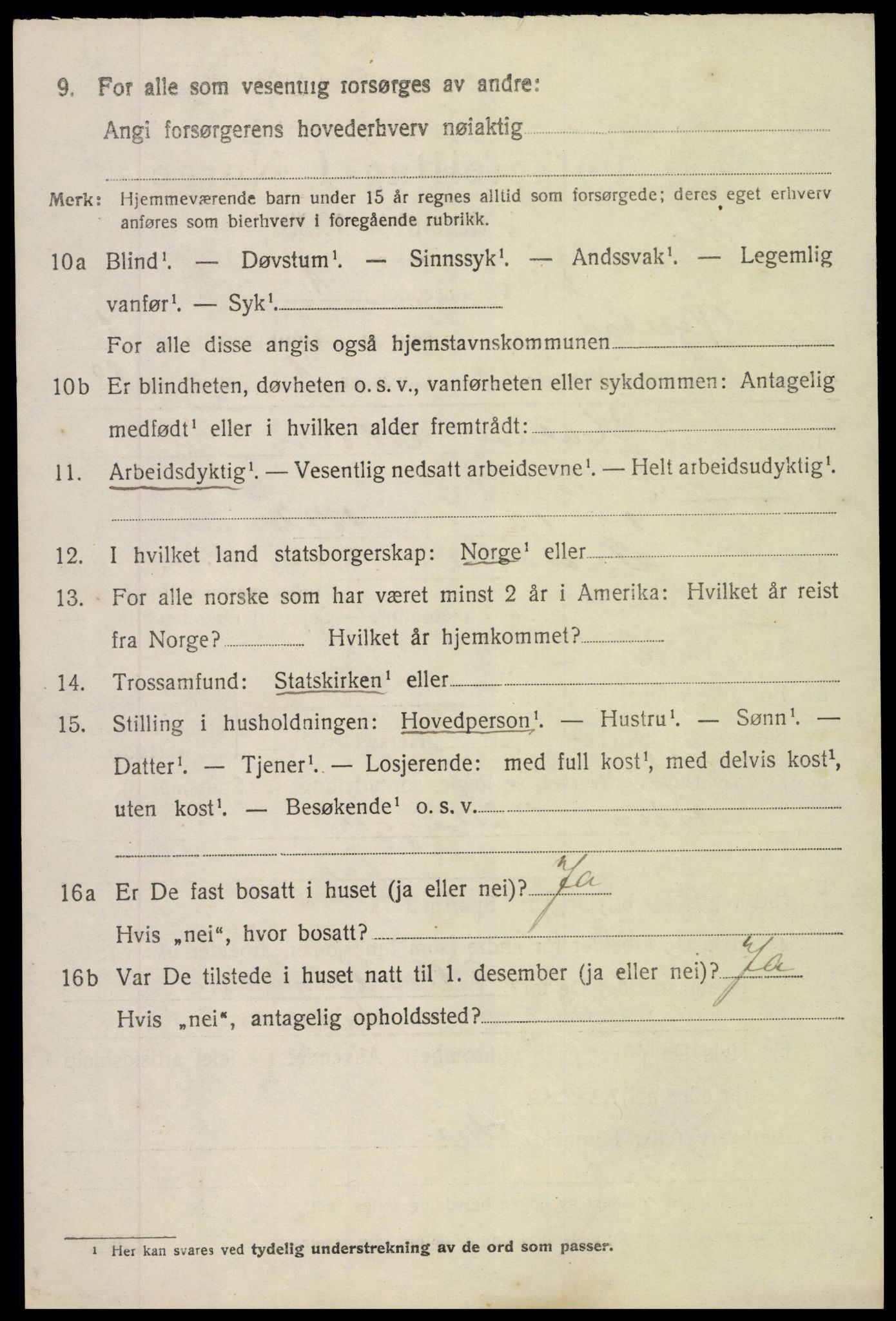 SAK, 1920 census for Øyestad, 1920, p. 1965