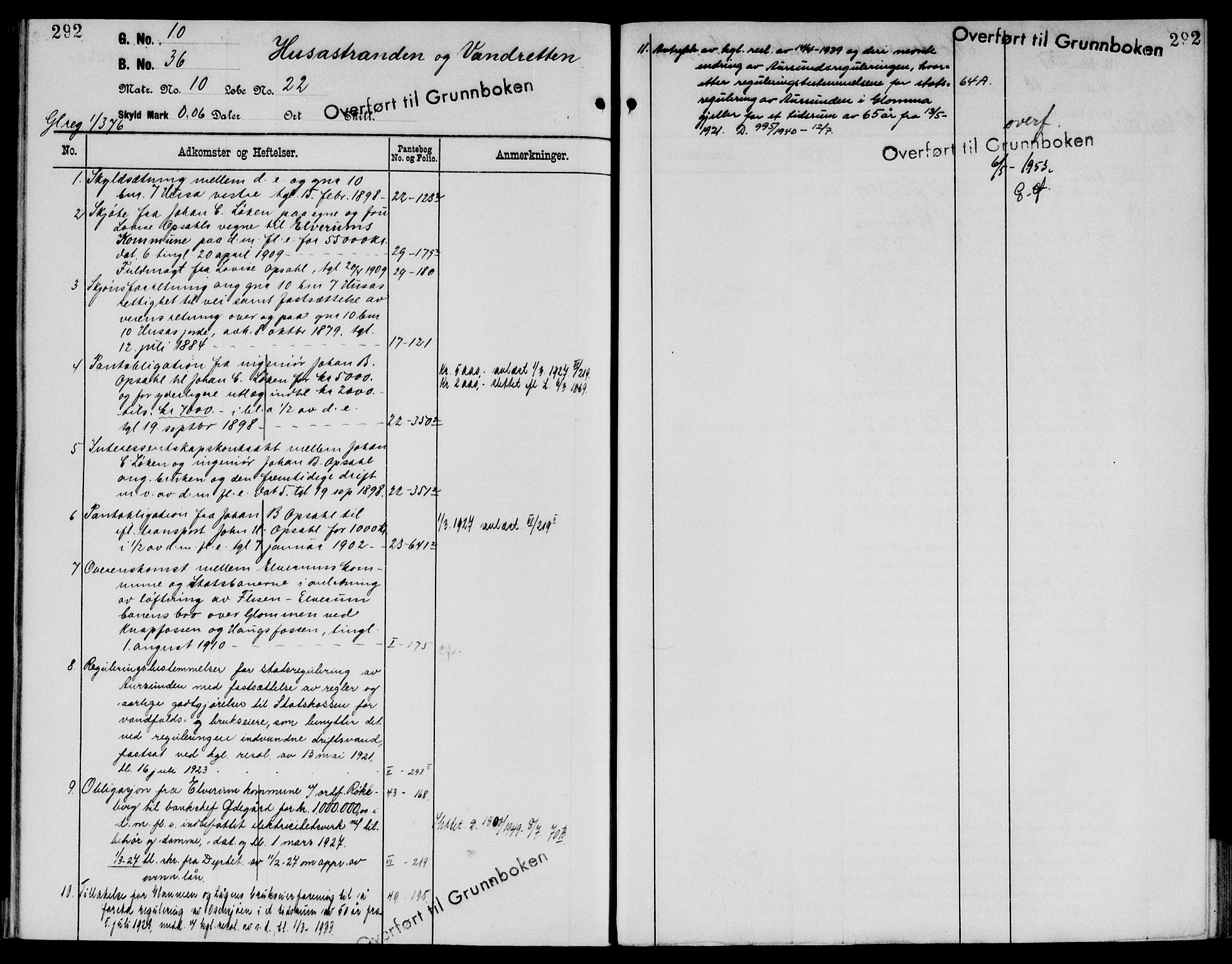 Sør-Østerdal sorenskriveri, AV/SAH-TING-018/H/Ha/Haa/L0019: Mortgage register no. 1, 1922-1954, p. 292