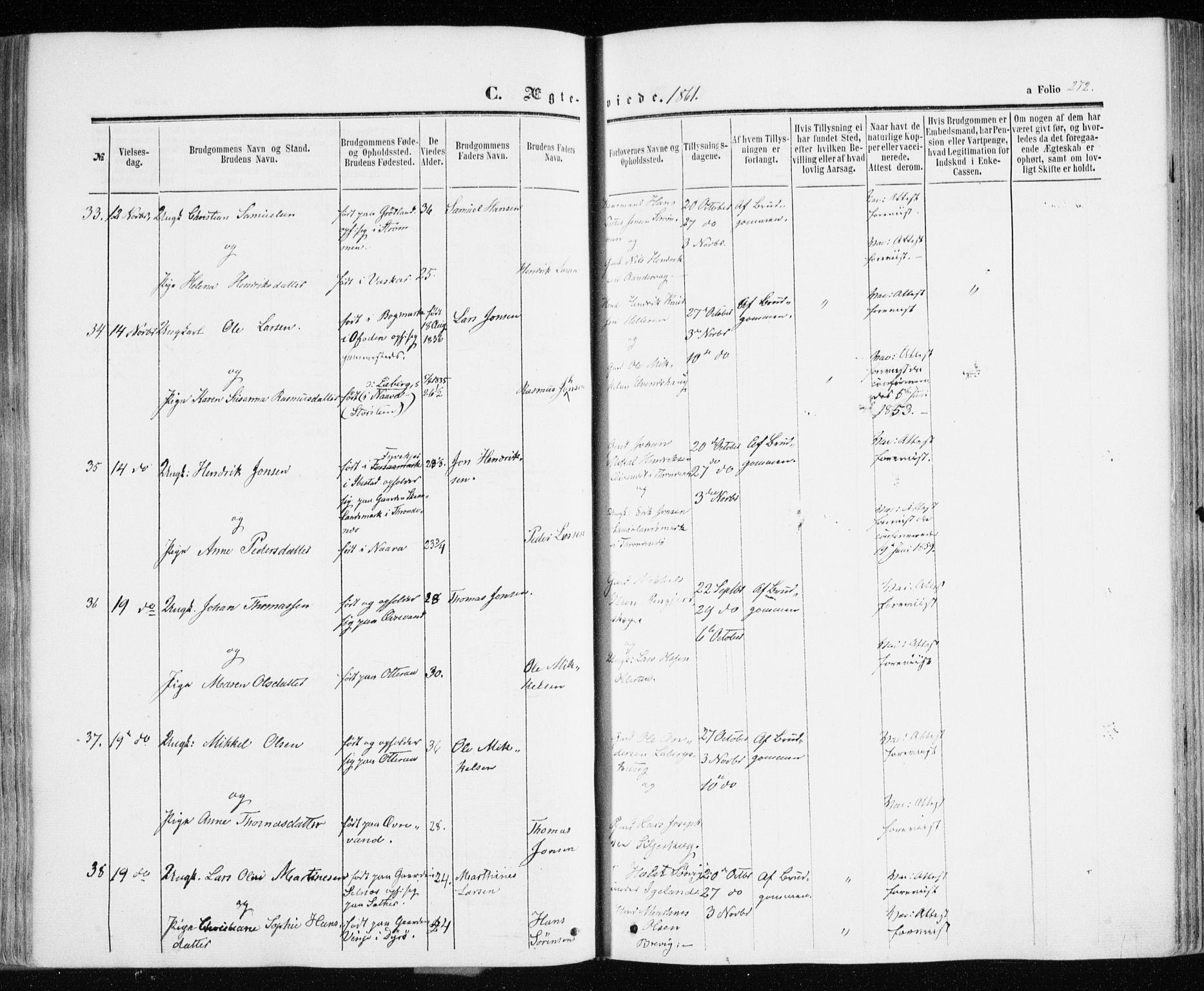 Ibestad sokneprestembete, AV/SATØ-S-0077/H/Ha/Haa/L0009kirke: Parish register (official) no. 9, 1859-1868, p. 272