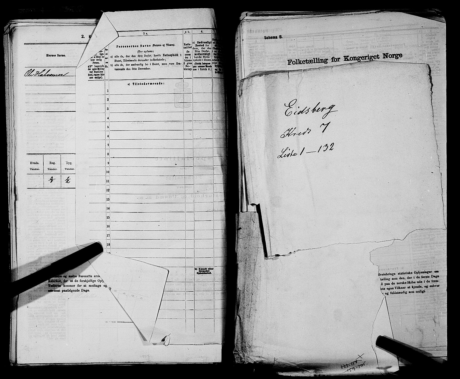 RA, 1875 census for 0125P Eidsberg, 1875, p. 1356