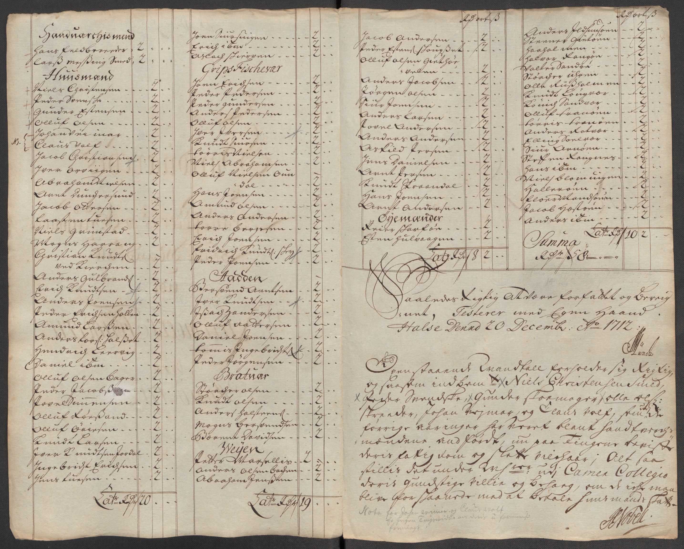 Rentekammeret inntil 1814, Reviderte regnskaper, Fogderegnskap, RA/EA-4092/R56/L3746: Fogderegnskap Nordmøre, 1712, p. 99