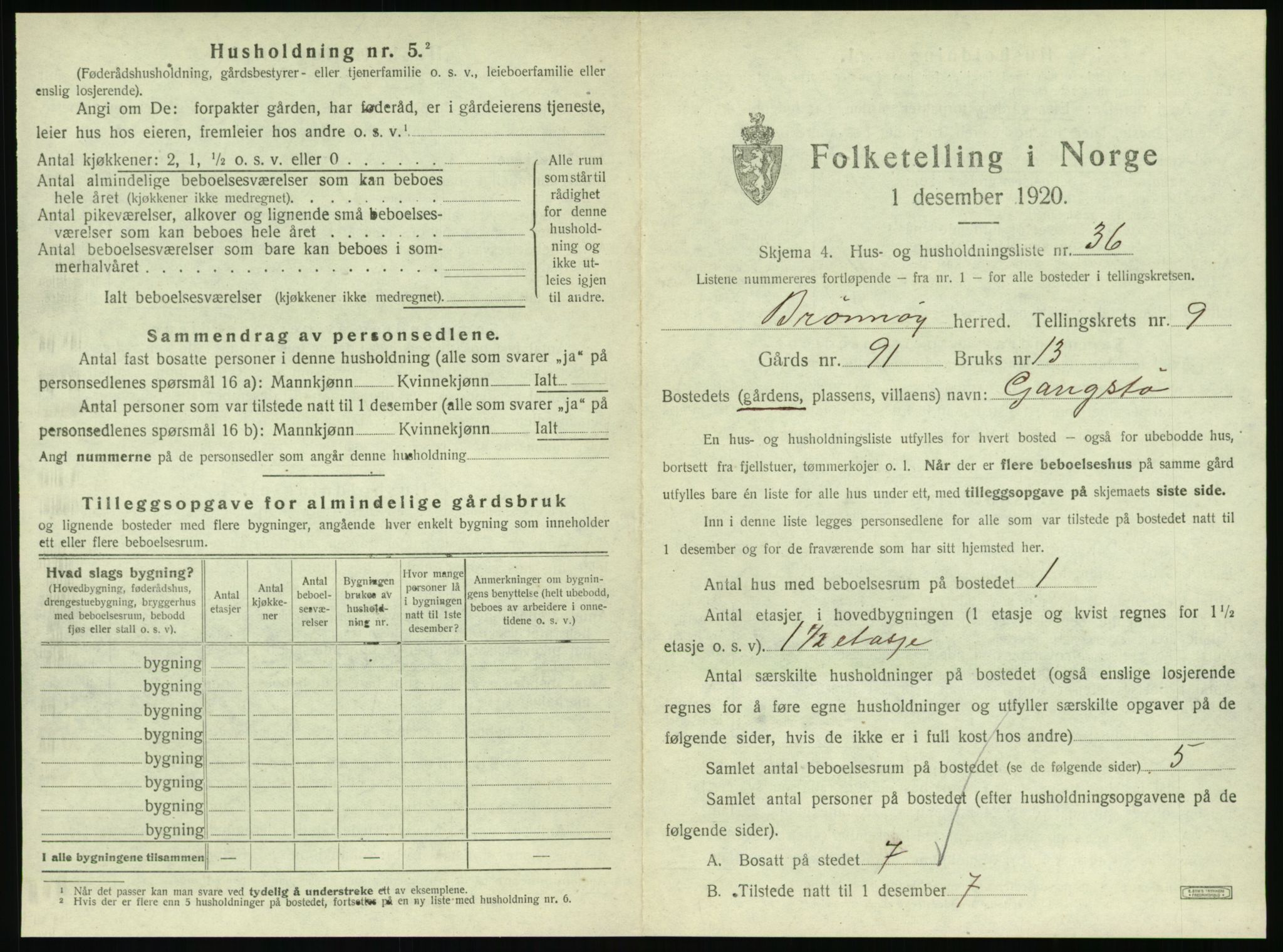 SAT, 1920 census for Brønnøy, 1920, p. 968