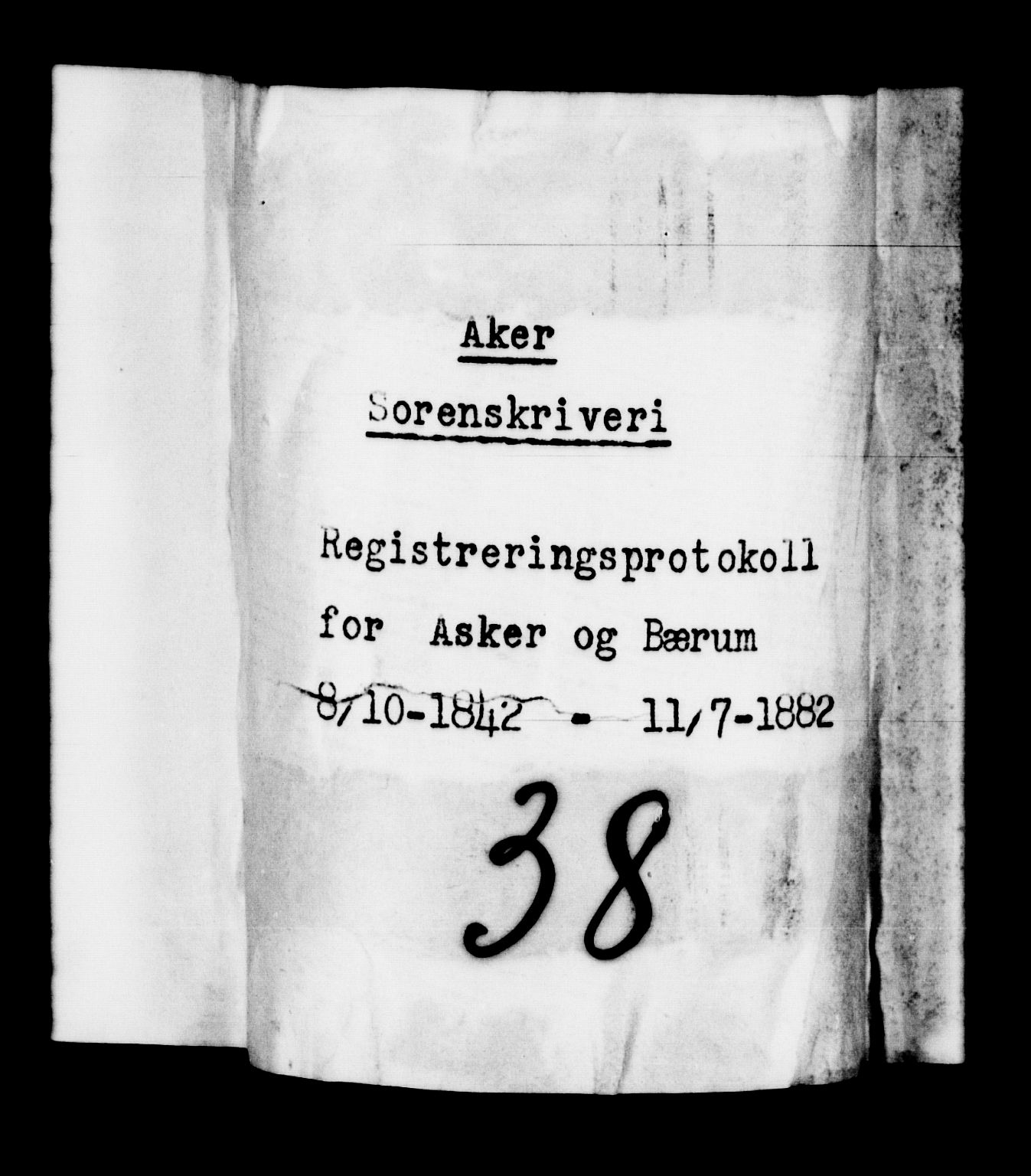 Aker sorenskriveri, SAO/A-10895/H/Hc/Hcb/L0004: Skifteregistreringsprotokoll, 1842-1882