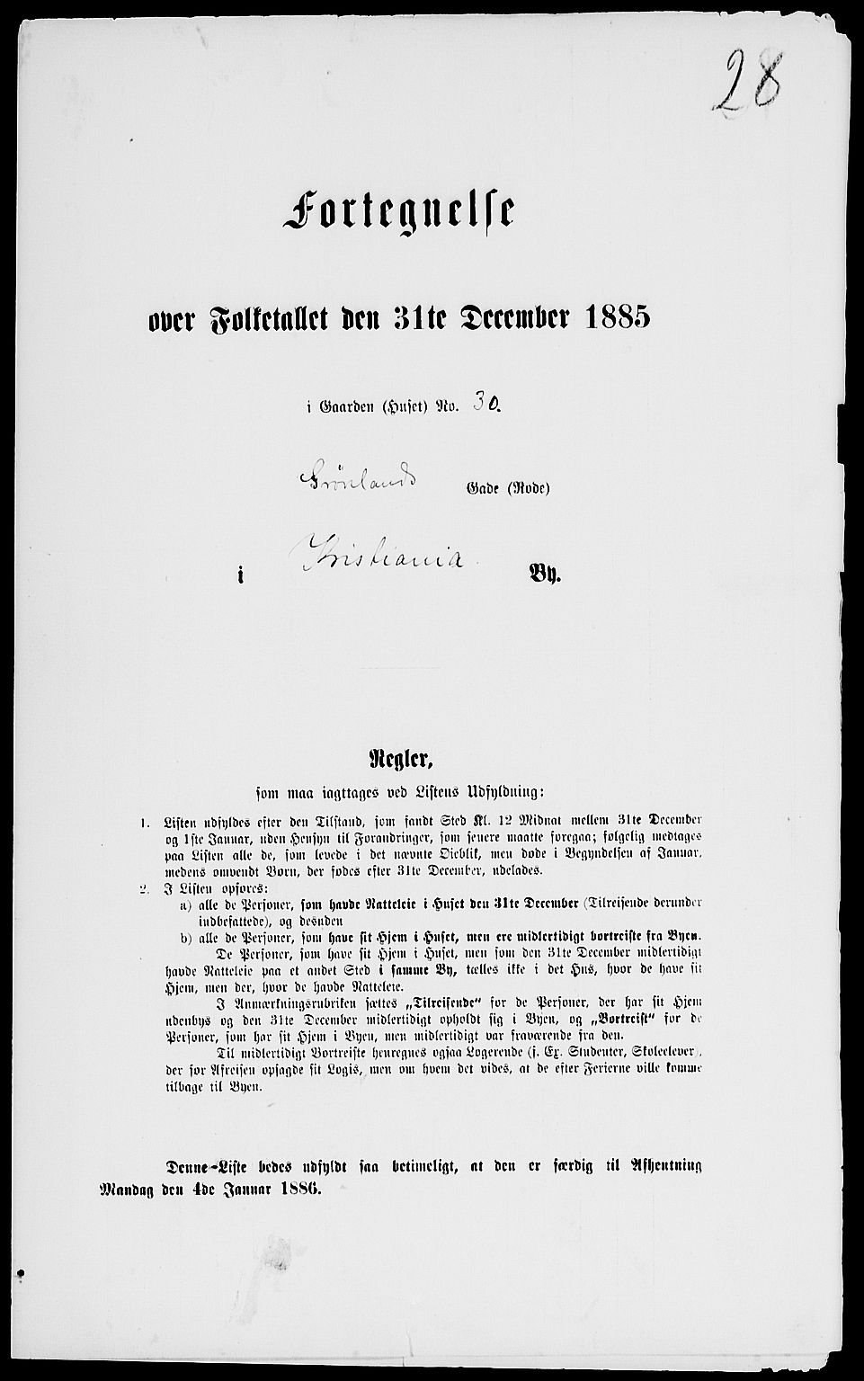 RA, 1885 census for 0301 Kristiania, 1885, p. 6785