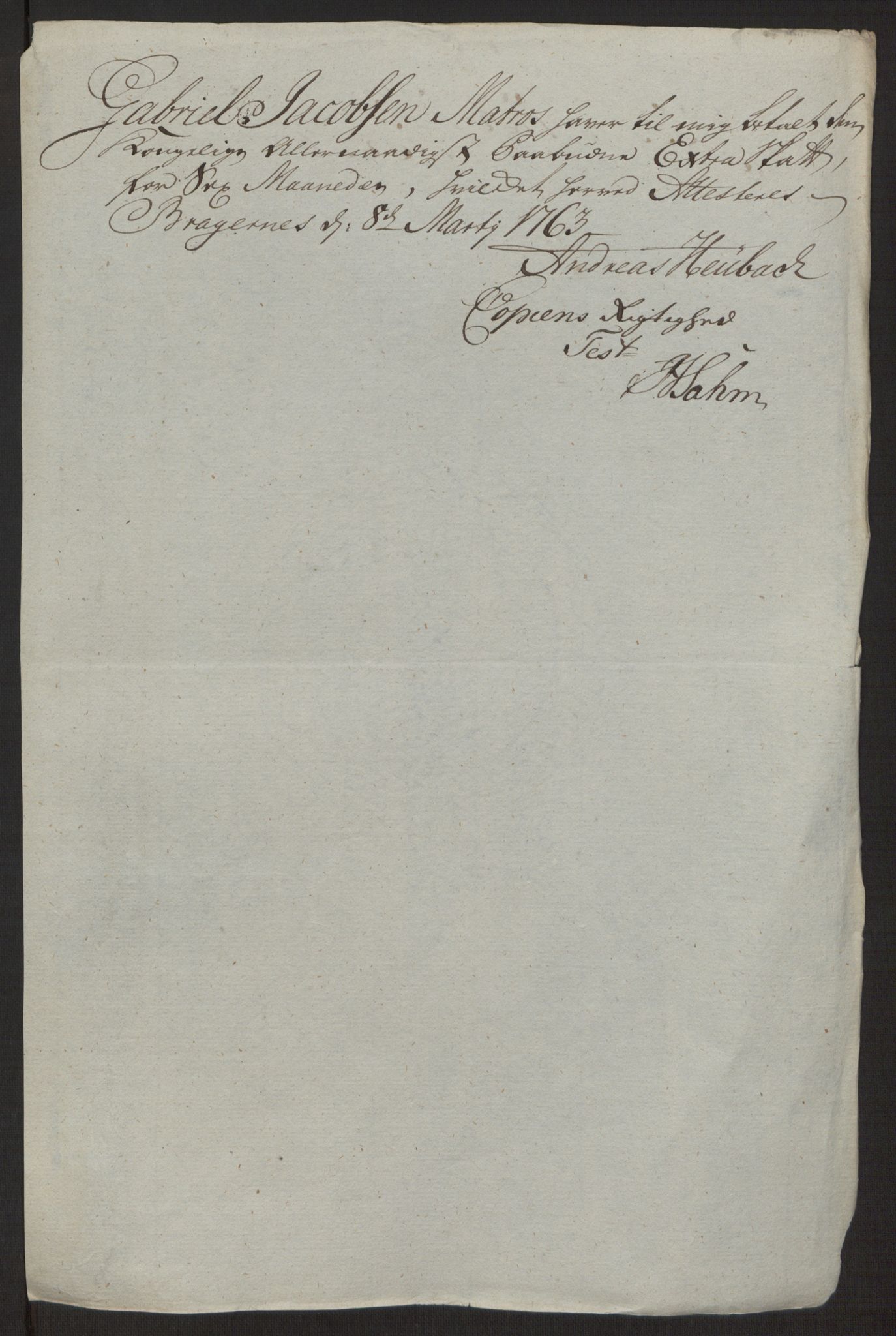 Rentekammeret inntil 1814, Reviderte regnskaper, Byregnskaper, AV/RA-EA-4066/R/Rg/L0144/0001: [G4] Kontribusjonsregnskap / Ekstraskatt, 1762-1767, p. 63