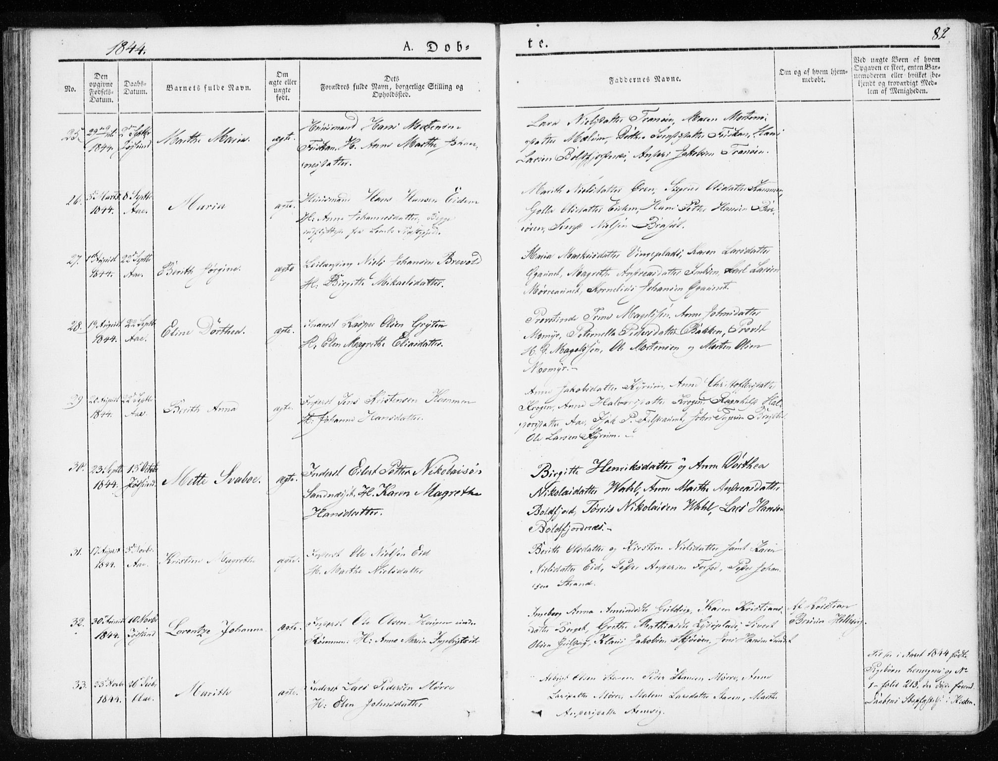 Ministerialprotokoller, klokkerbøker og fødselsregistre - Sør-Trøndelag, SAT/A-1456/655/L0676: Parish register (official) no. 655A05, 1830-1847, p. 82