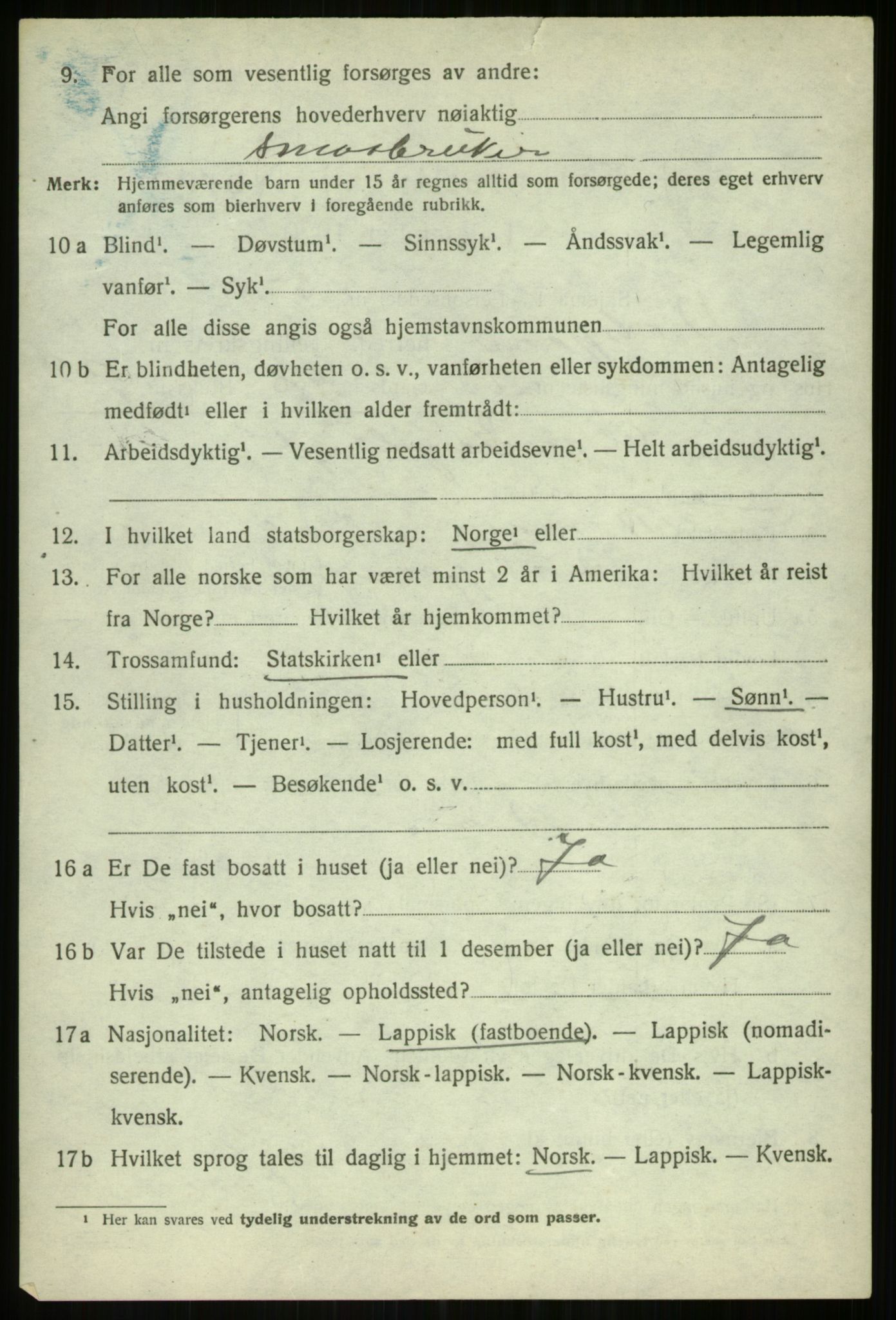 SATØ, 1920 census for Balsfjord, 1920, p. 8024