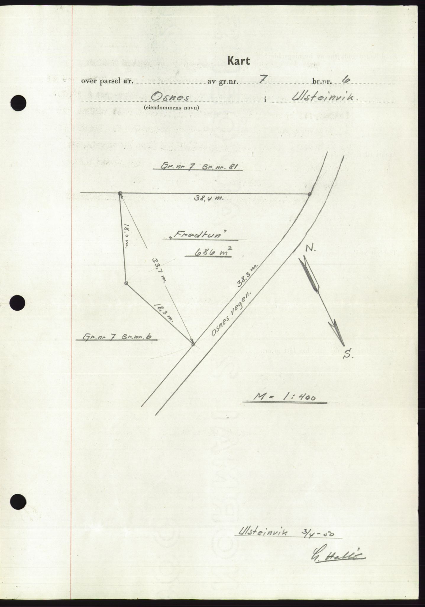 Søre Sunnmøre sorenskriveri, AV/SAT-A-4122/1/2/2C/L0086: Mortgage book no. 12A, 1949-1950, Diary no: : 782/1950