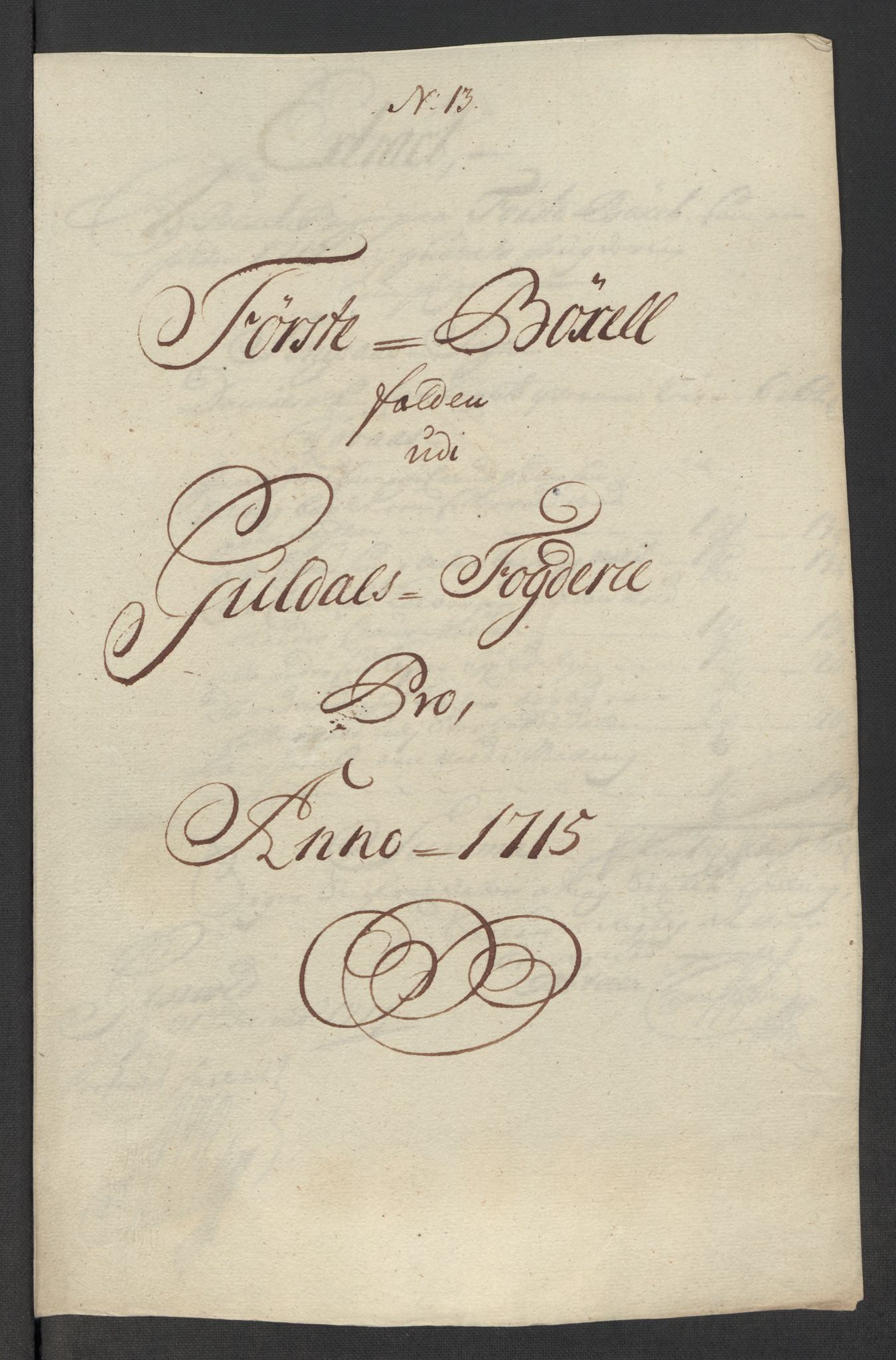 Rentekammeret inntil 1814, Reviderte regnskaper, Fogderegnskap, RA/EA-4092/R60/L3966: Fogderegnskap Orkdal og Gauldal, 1715, p. 392