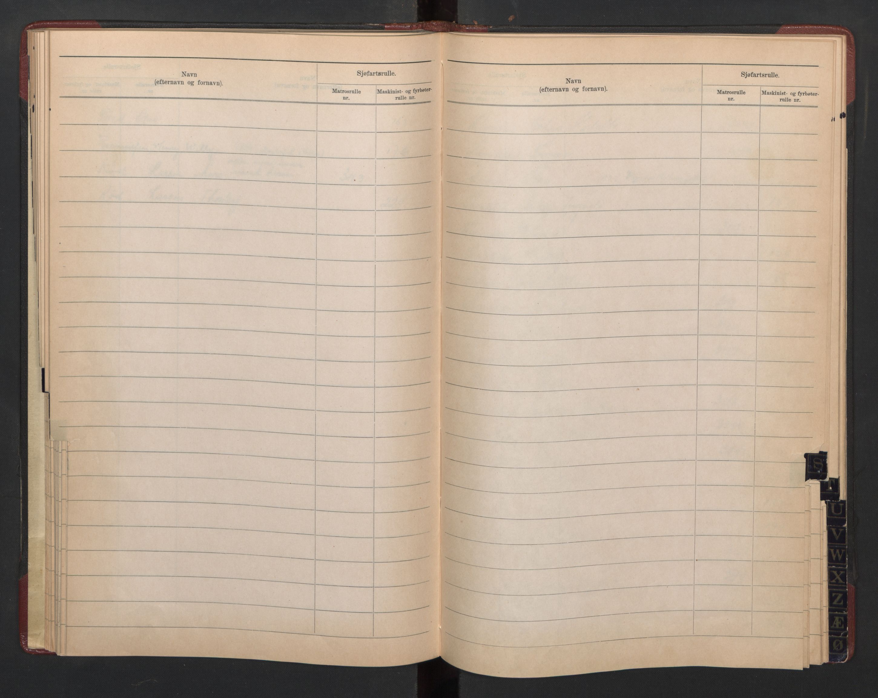 Risør mønstringskrets, SAK/2031-0010/F/Fb/L0018: Register til hovedrulle A og B, T-17, 1930-1948, p. 44