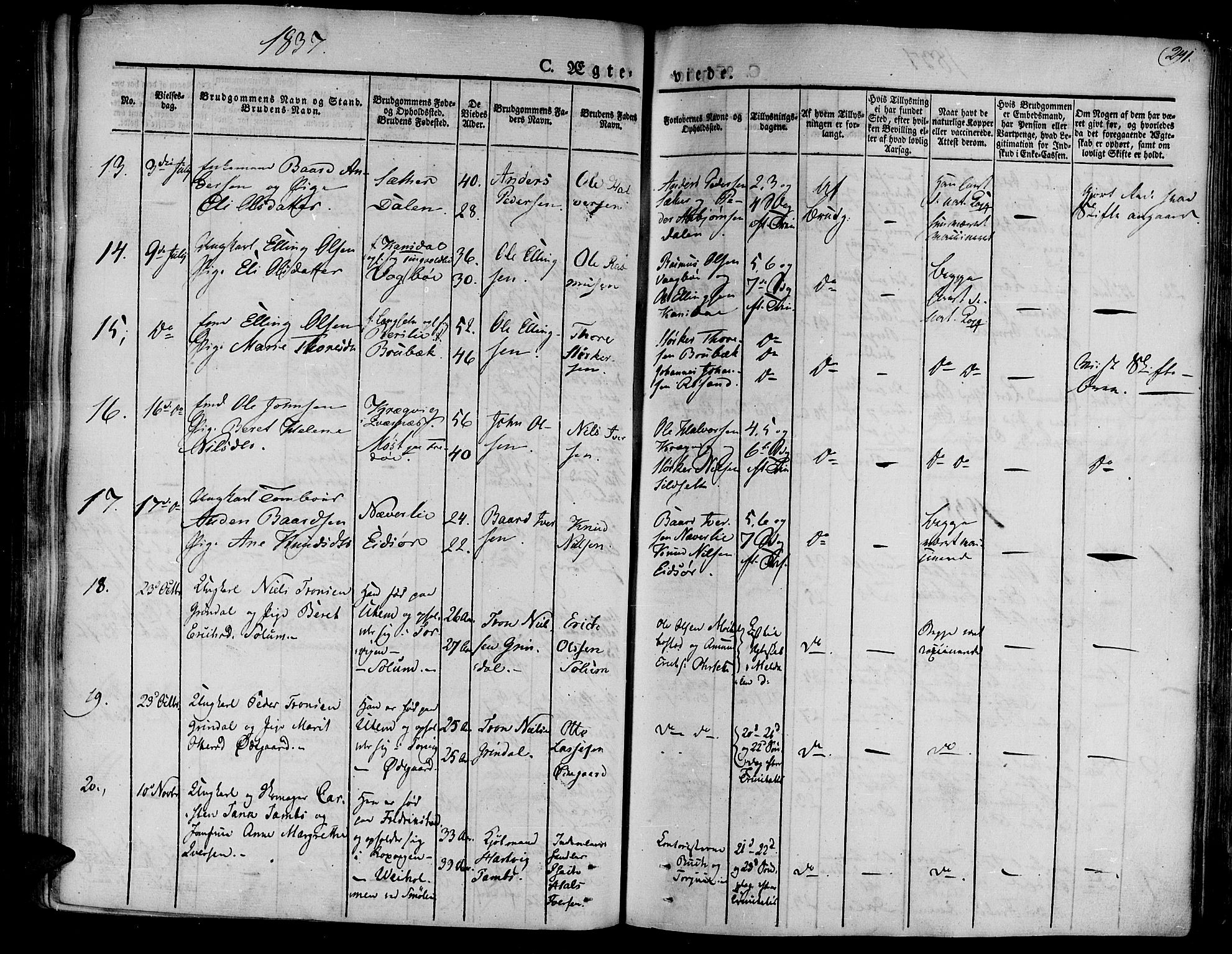 Ministerialprotokoller, klokkerbøker og fødselsregistre - Møre og Romsdal, SAT/A-1454/586/L0983: Parish register (official) no. 586A09, 1829-1843, p. 291
