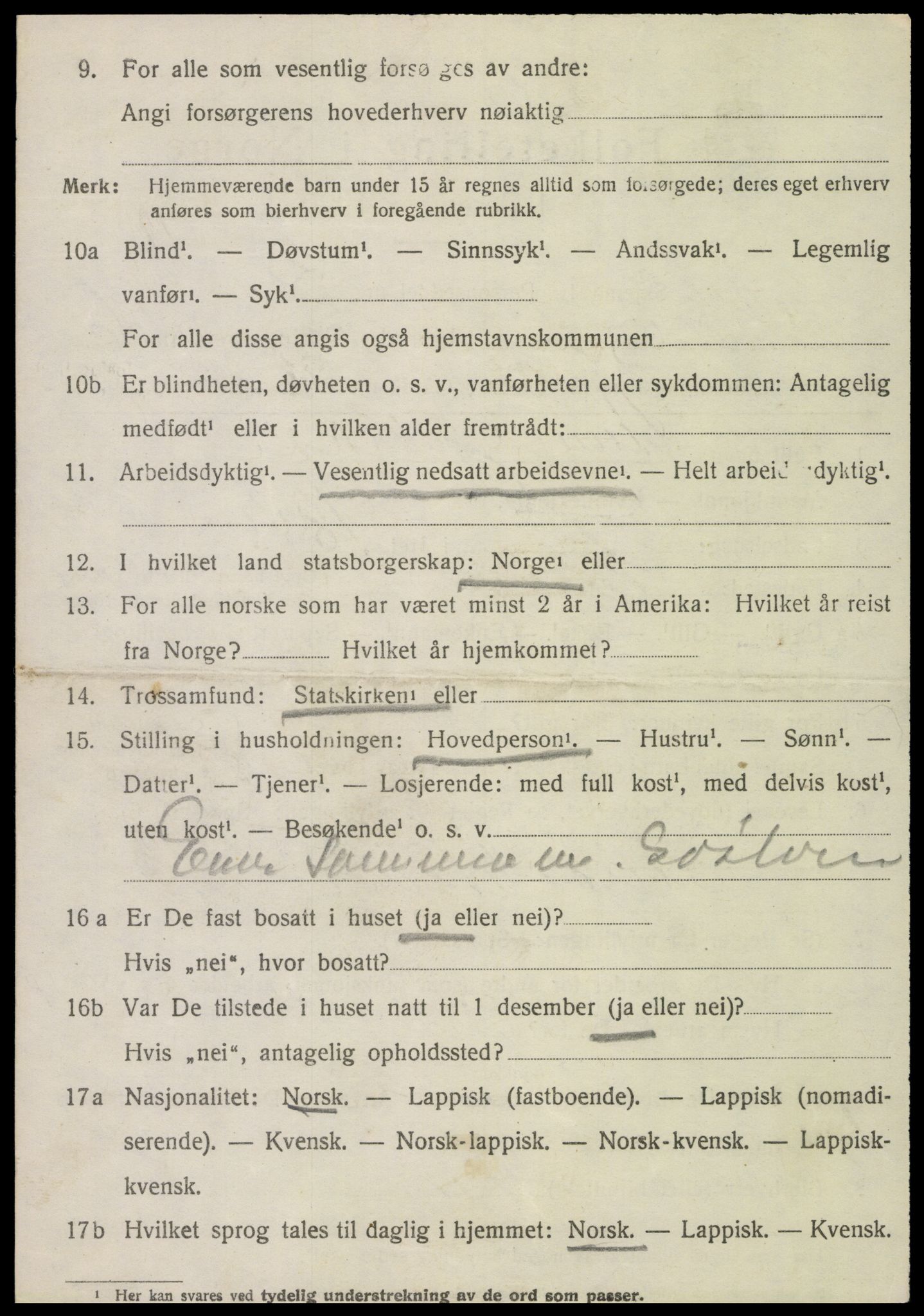 SAT, 1920 census for Nærøy, 1920, p. 3956