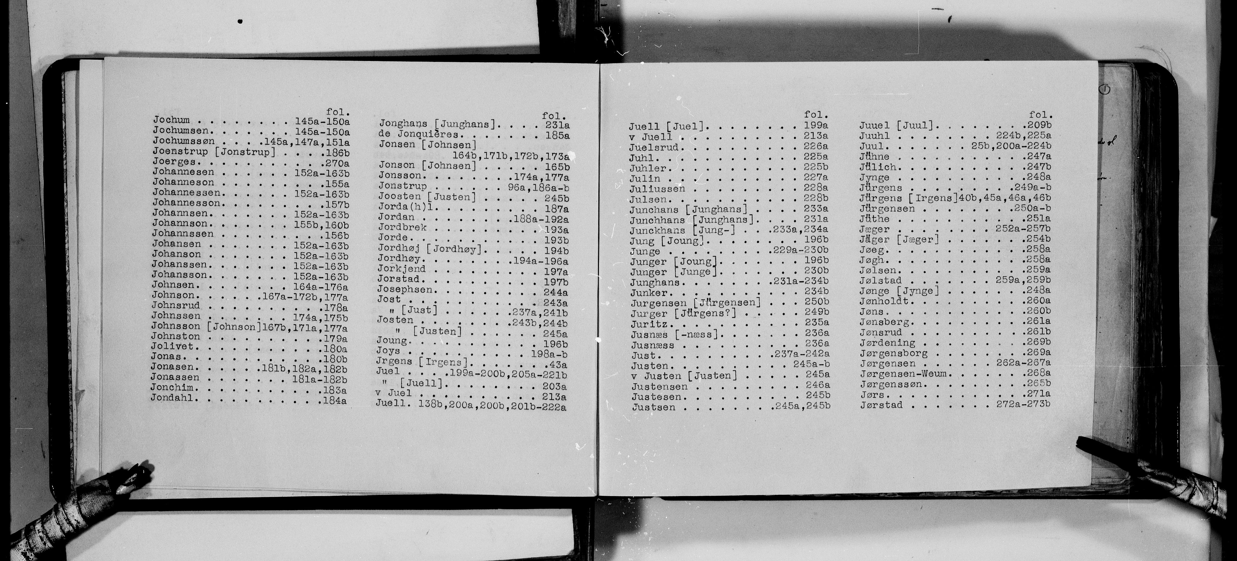 Lassens samlinger, AV/RA-PA-0051/F/Fa/L0022: Personalhistoriske og genealogiske opptegnelser: Ibenfeldt - Jørstad, 1500-1907