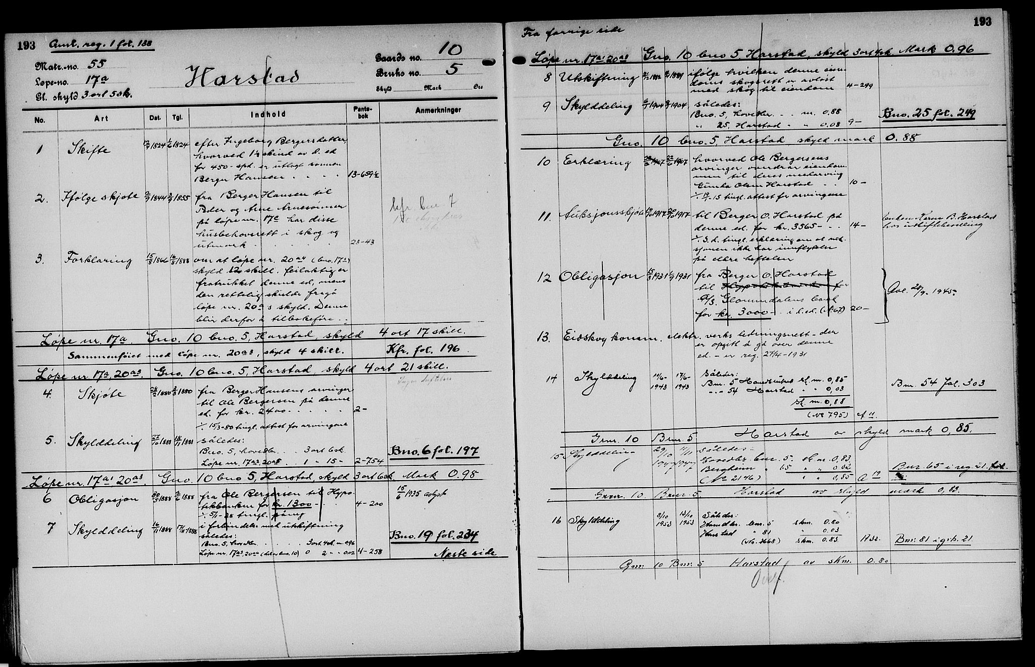 Vinger og Odal sorenskriveri, AV/SAH-TING-022/H/Ha/Hac/Hacd/L0002: Mortgage register no. 3.2, 1932, p. 193