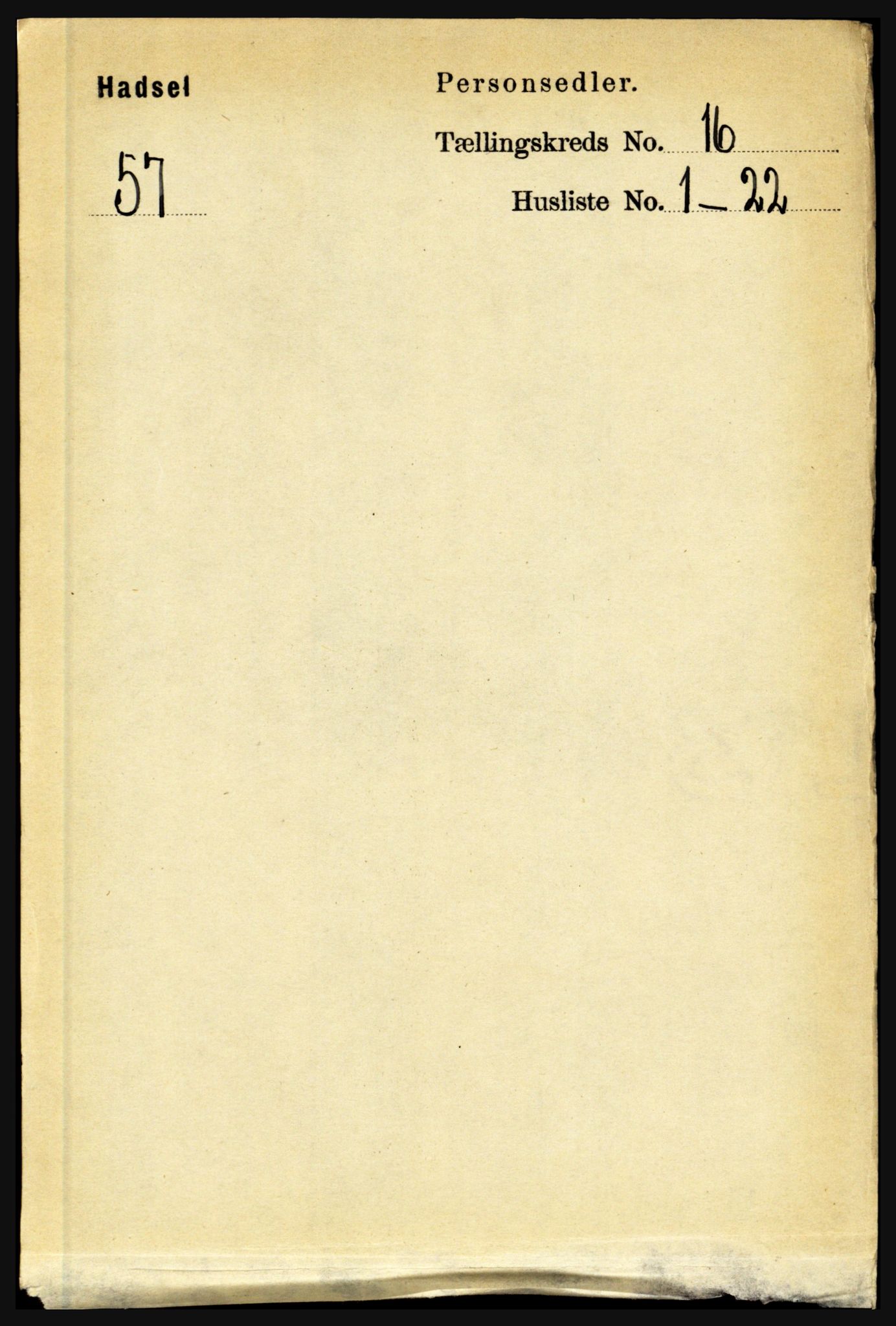 RA, 1891 census for 1866 Hadsel, 1891, p. 7271