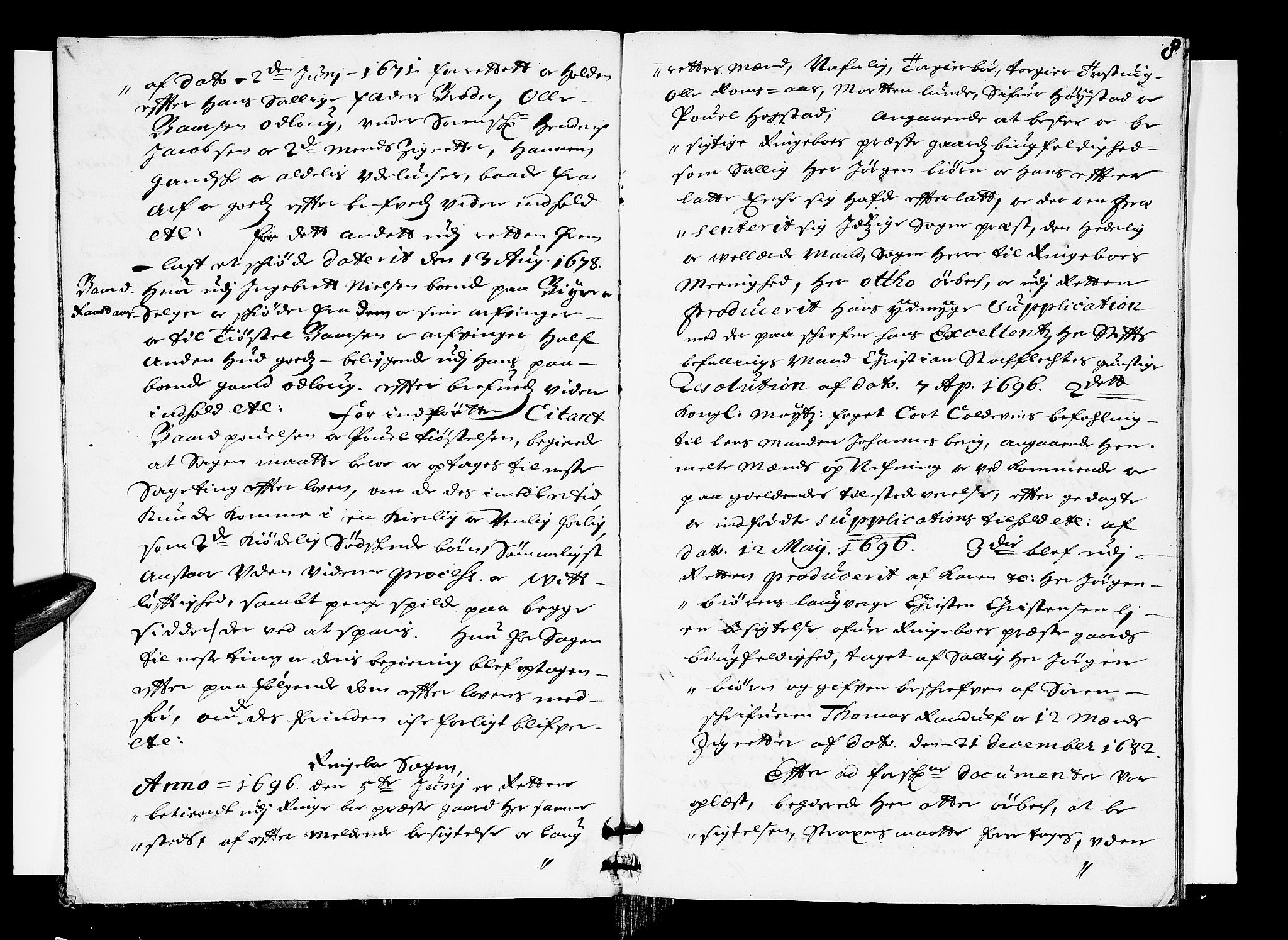 Sorenskriverier i Gudbrandsdalen, AV/SAH-TING-036/G/Gb/Gbb/L0019: Tingbok - Sør-Gudbrandsdal, 1696, p. 7b-8a