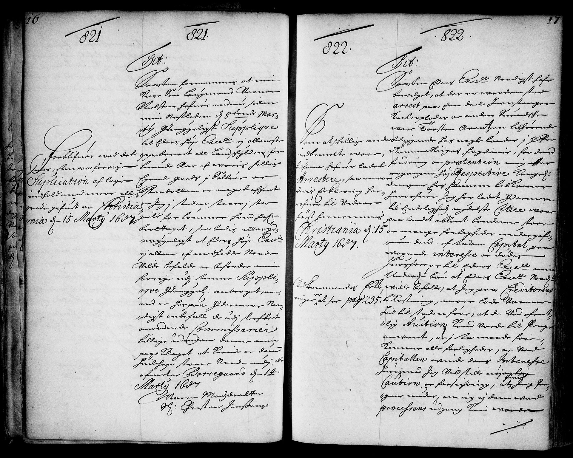 Stattholderembetet 1572-1771, AV/RA-EA-2870/Ae/L0004: Supplikasjons- og resolusjonsprotokoll, 1687, p. 16b-17a