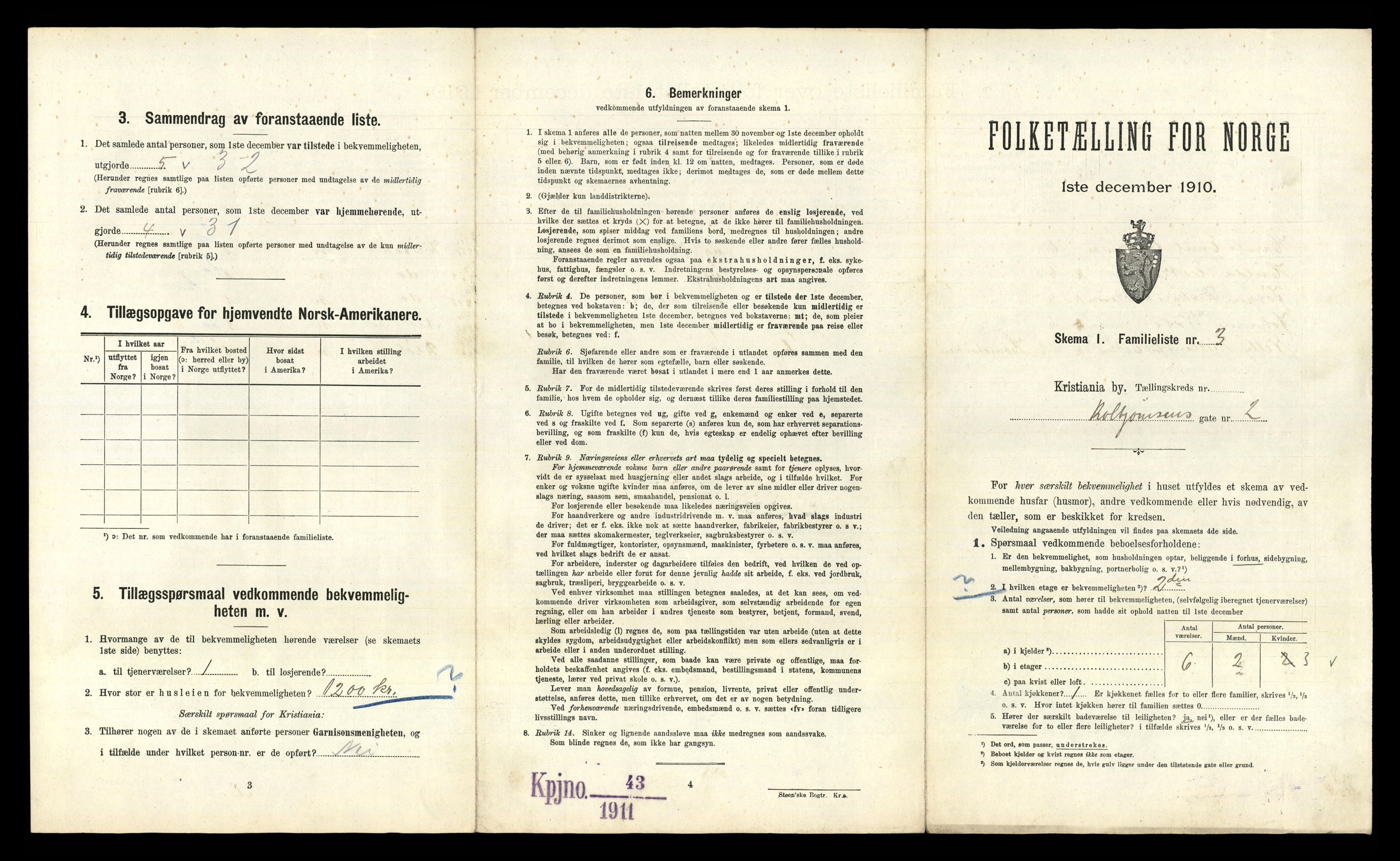 RA, 1910 census for Kristiania, 1910, p. 13483