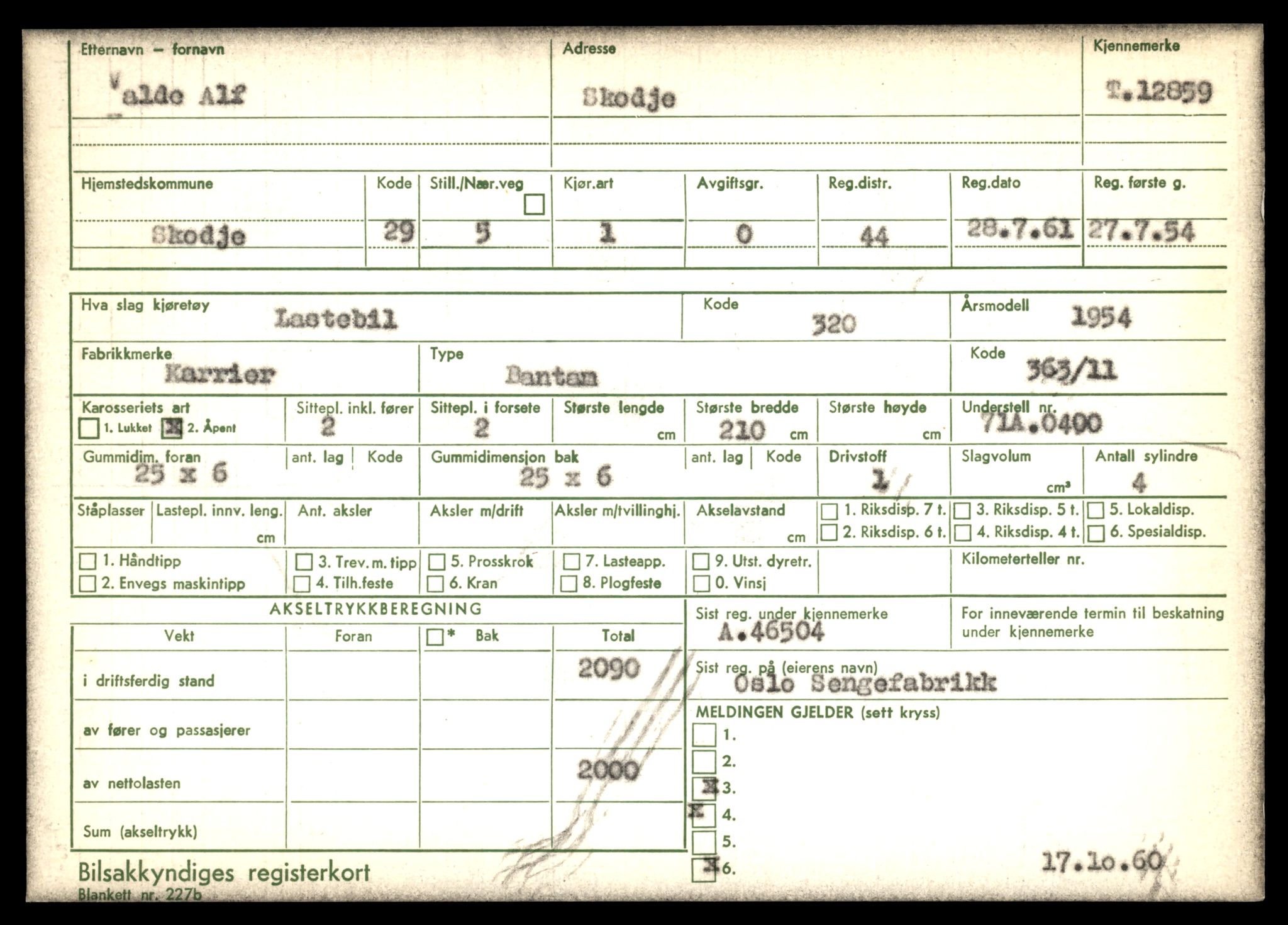 Møre og Romsdal vegkontor - Ålesund trafikkstasjon, SAT/A-4099/F/Fe/L0036: Registreringskort for kjøretøy T 12831 - T 13030, 1927-1998, p. 537